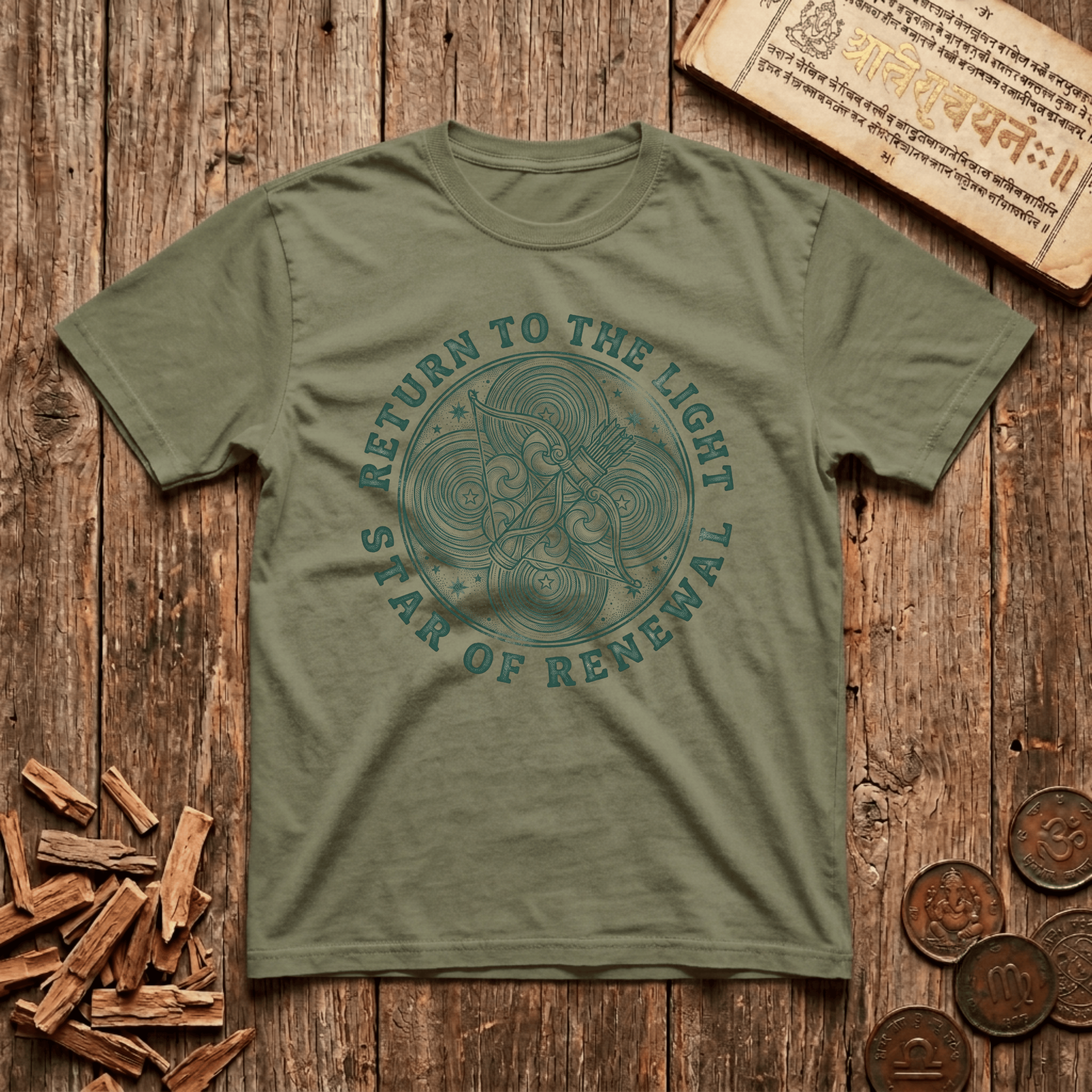 Punarvasu - Return To The Light - Wood Cut - T-Shirt