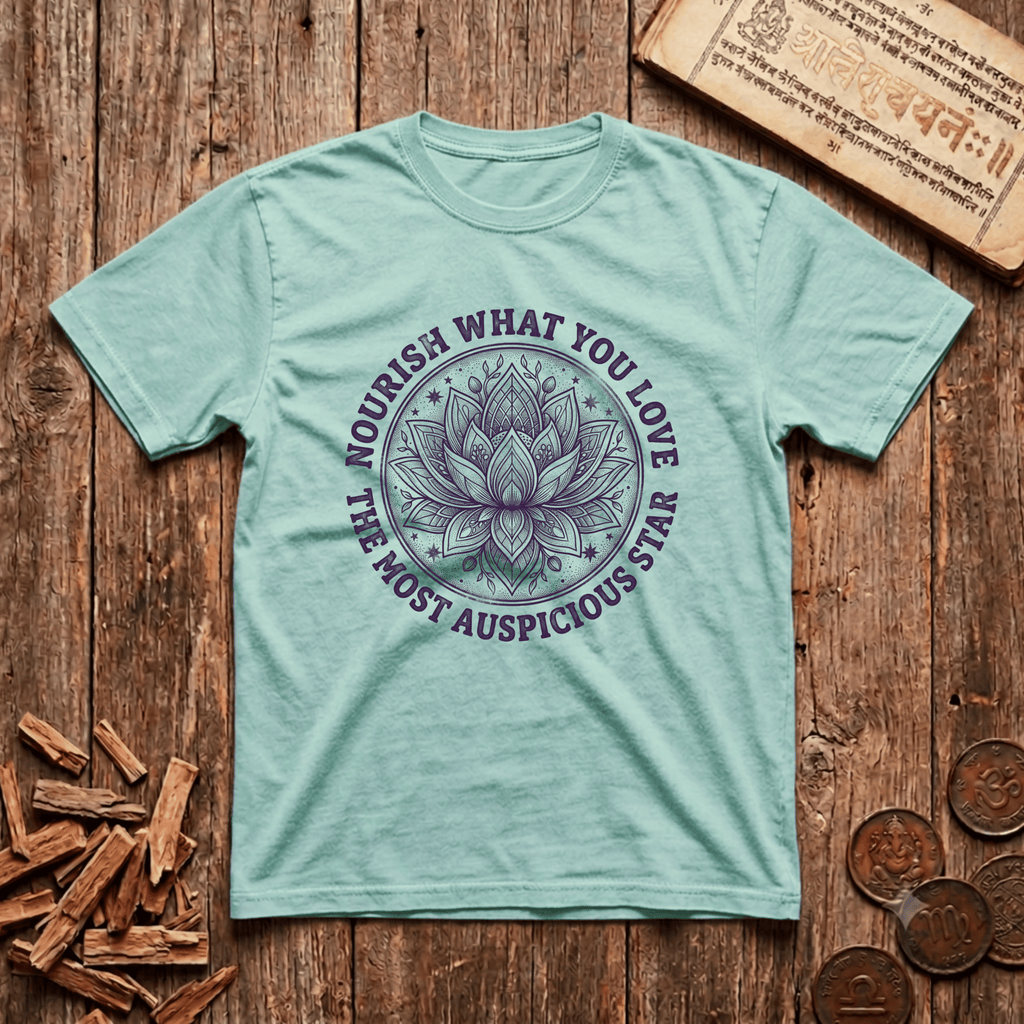 Pushya - Nourish What You Love - Wood Cut - T-Shirt