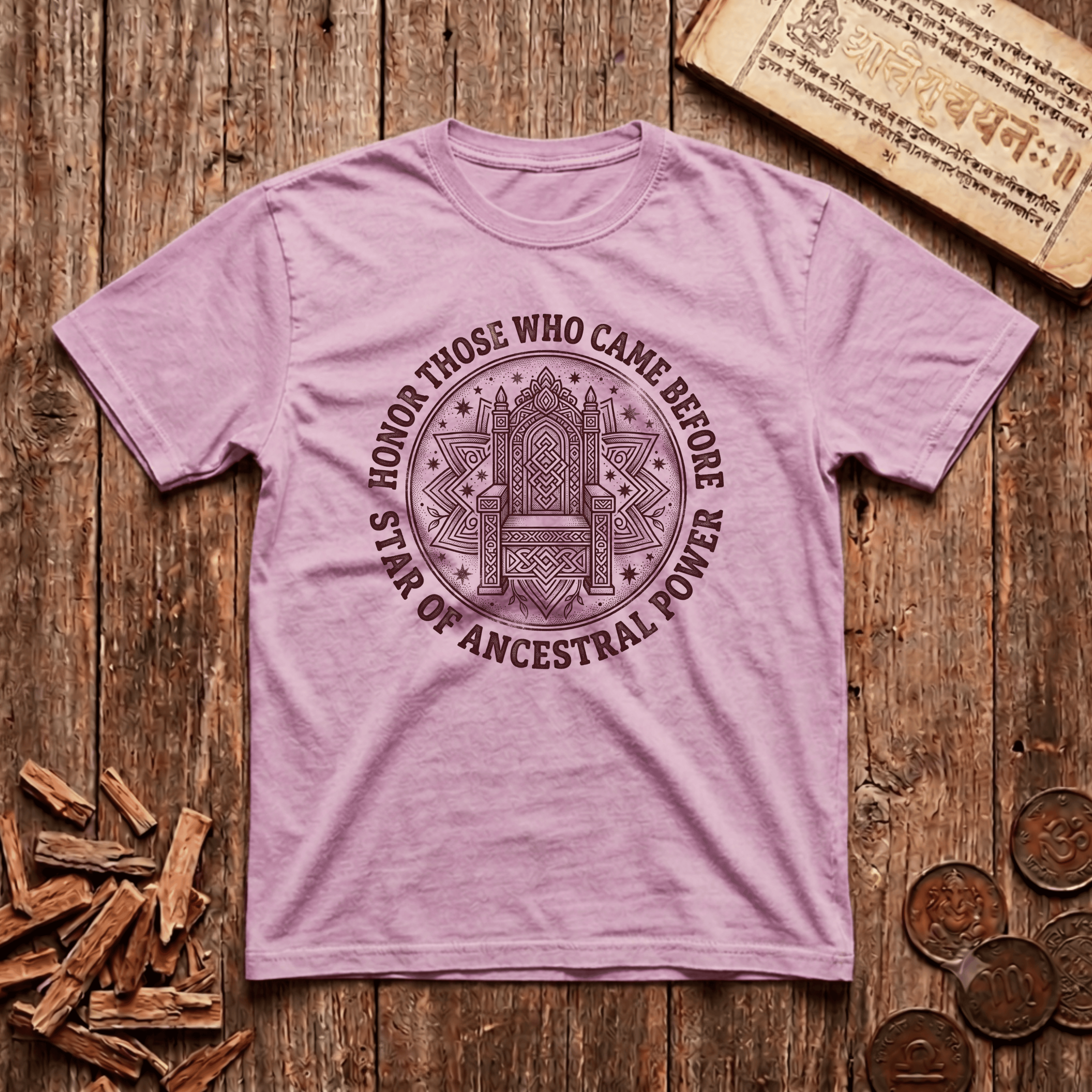Magha - Honour Those Who Came Before - Wood Cut - T-Shirt