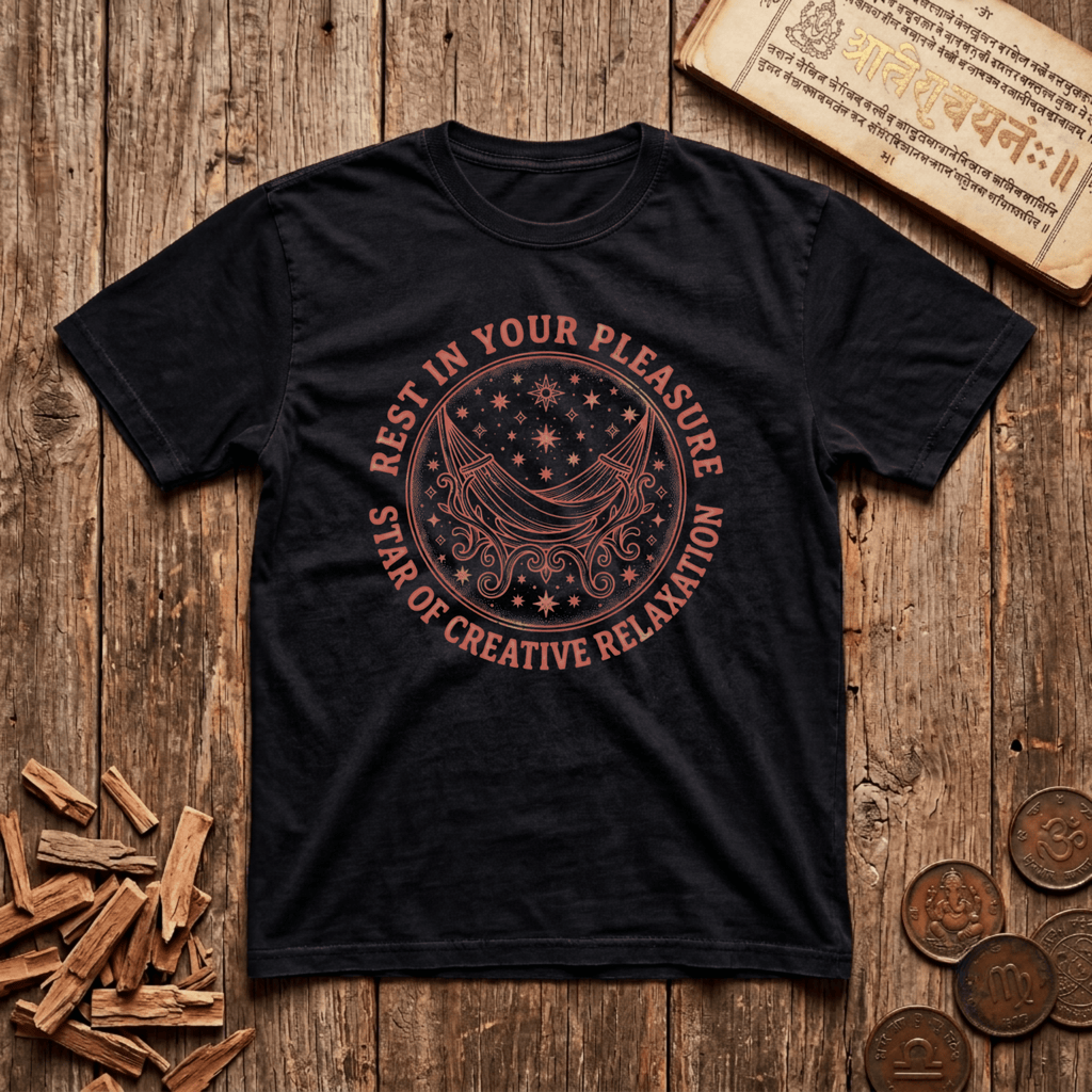 Purva Phalguni - Star Of Creative Relaxation - Wood Cut - T-Shirt