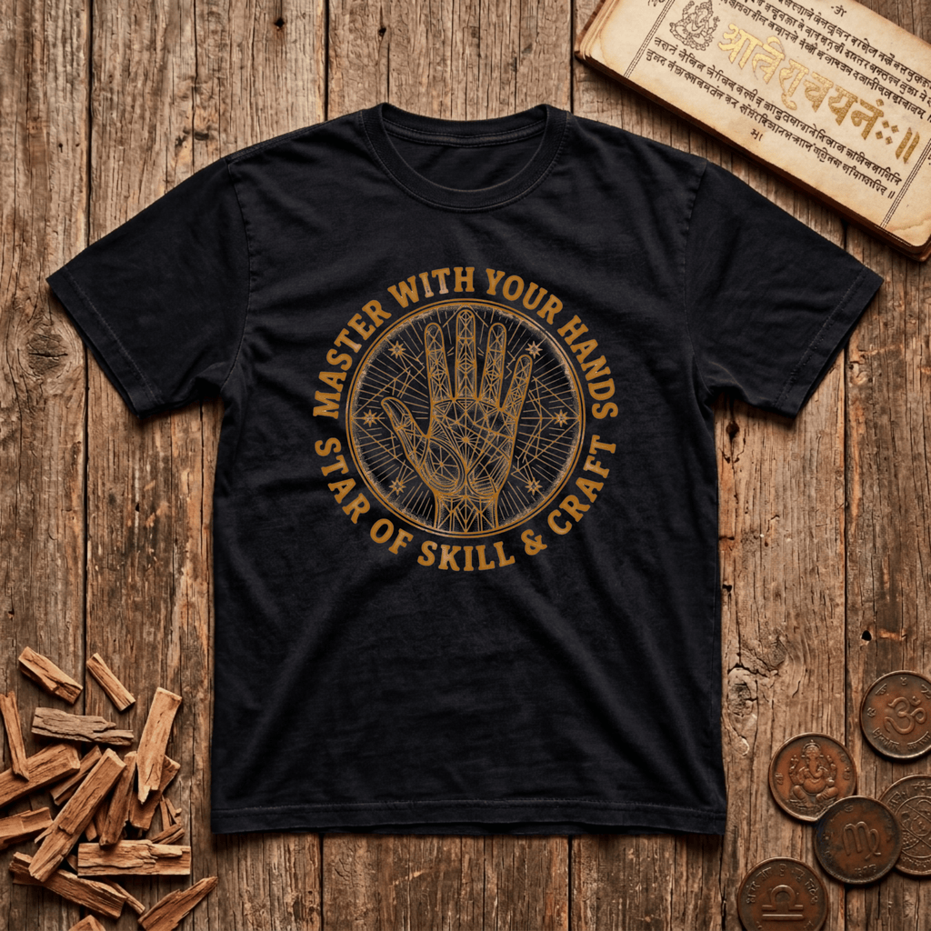 Hasta - Star of Skill and Craft - Wood Cut - T-Shirt