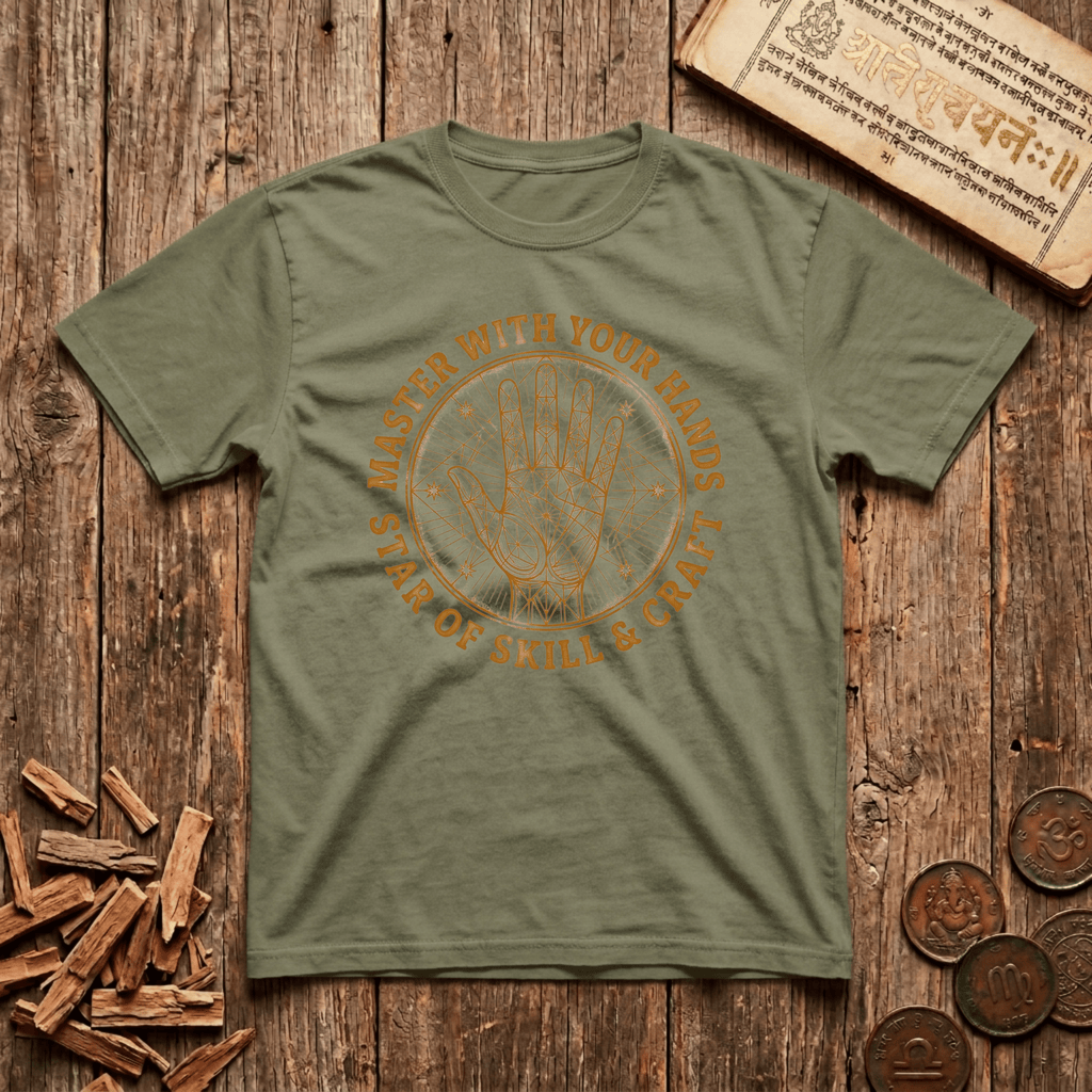 Hasta - Star of Skill and Craft - Wood Cut - T-Shirt