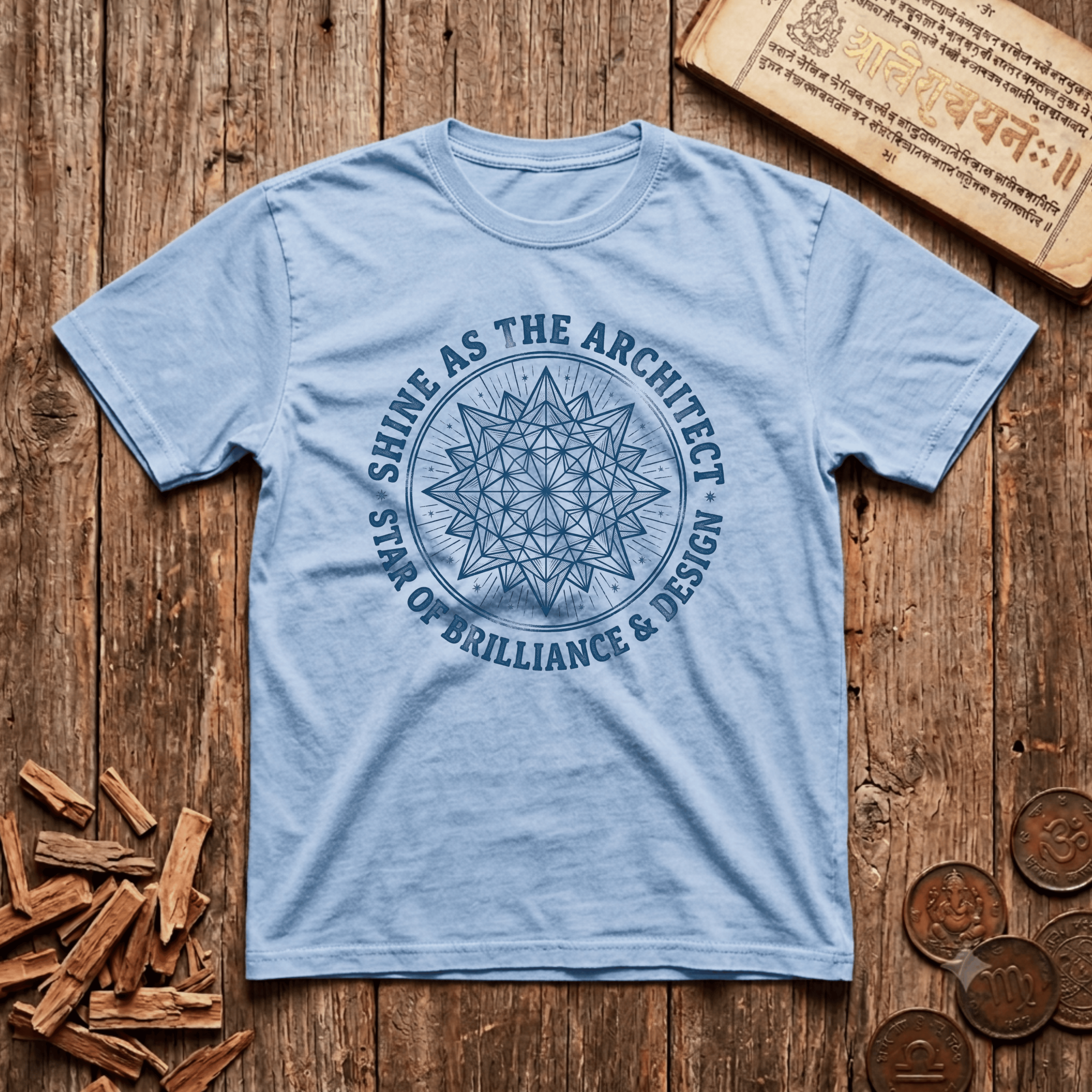 Chitra - Shine As The Architect - Wood Cut - T-Shirt