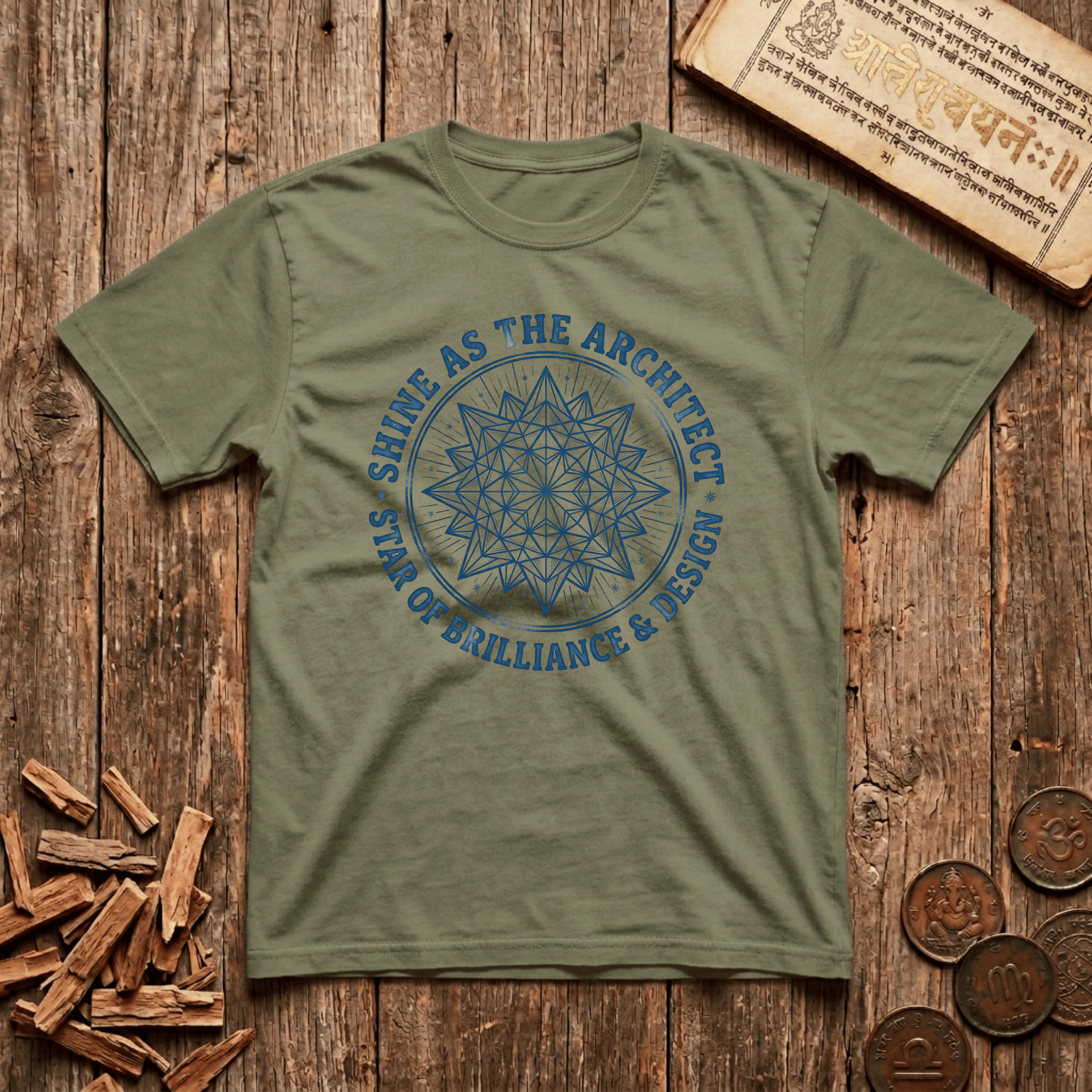 Chitra - Shine As The Architect - Wood Cut - T-Shirt