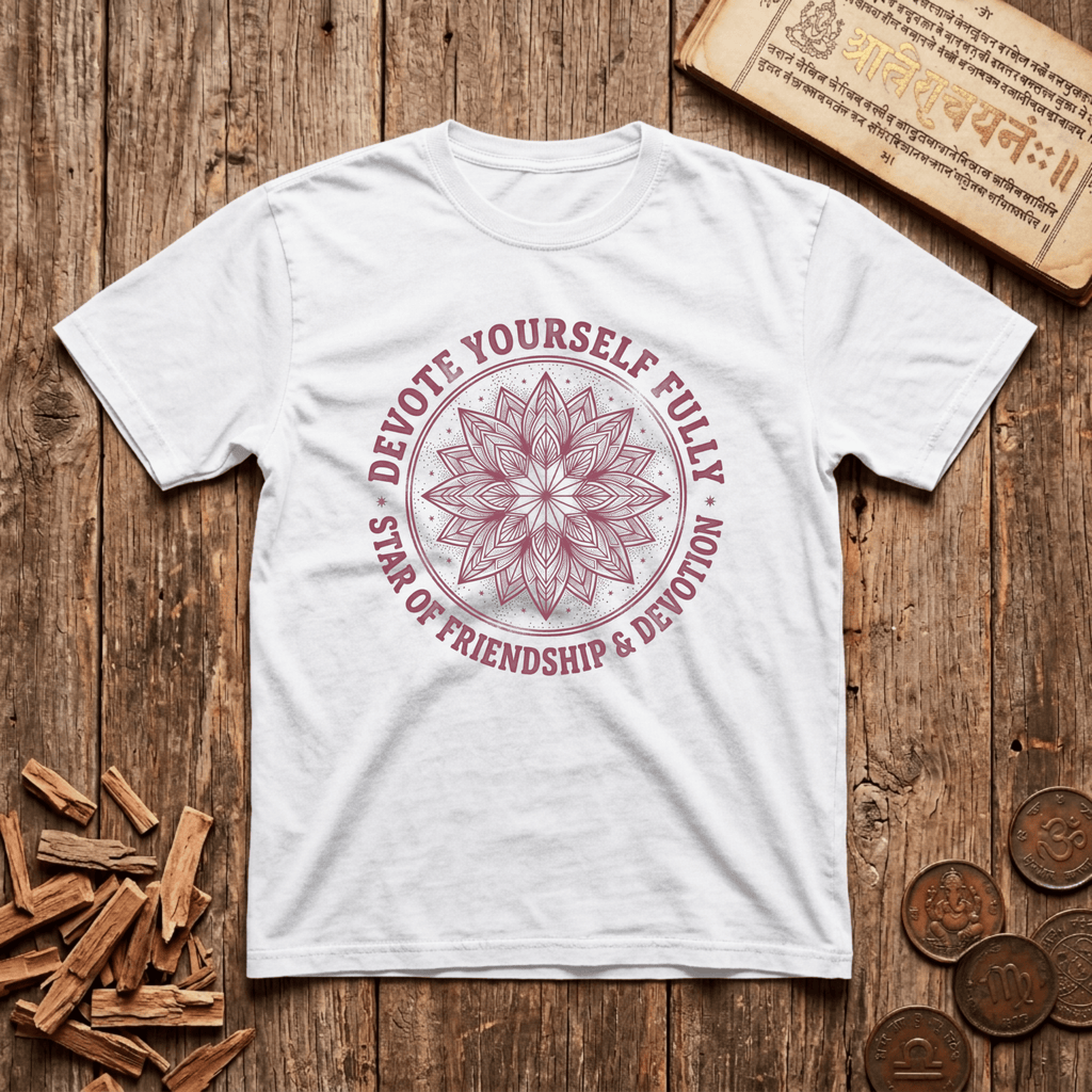 Anuradha - Devote Yourself Fully - Wood Cut - T-Shirt