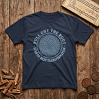 Mula - Pull Out The Root - Star Of Deep Transformation - Wood Cut - T-Shirt