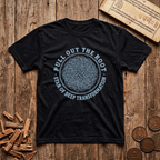 Mula - Pull Out The Root - Star Of Deep Transformation - Wood Cut - T-Shirt