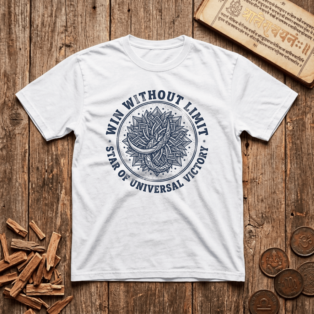 Uttara Ashadha - Win Without Limit - Wood Cut - T-Shirt