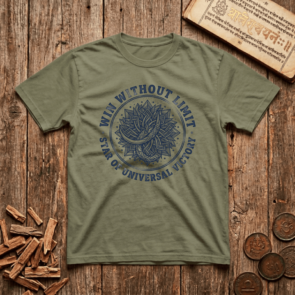 Uttara Ashadha - Win Without Limit - Wood Cut - T-Shirt