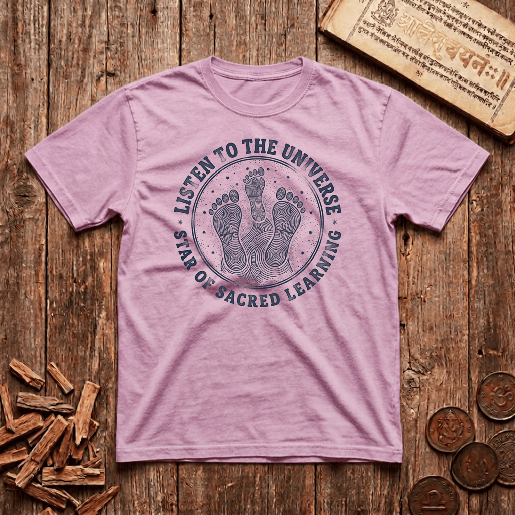 Shravana - Listen To The Universe - Wood Cut - T-Shirt
