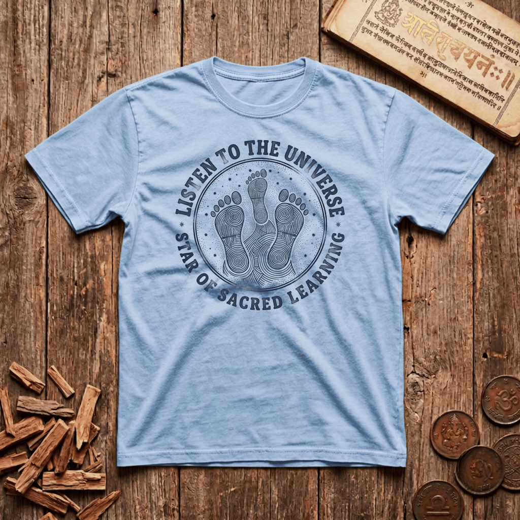 Shravana - Listen To The Universe - Wood Cut - T-Shirt