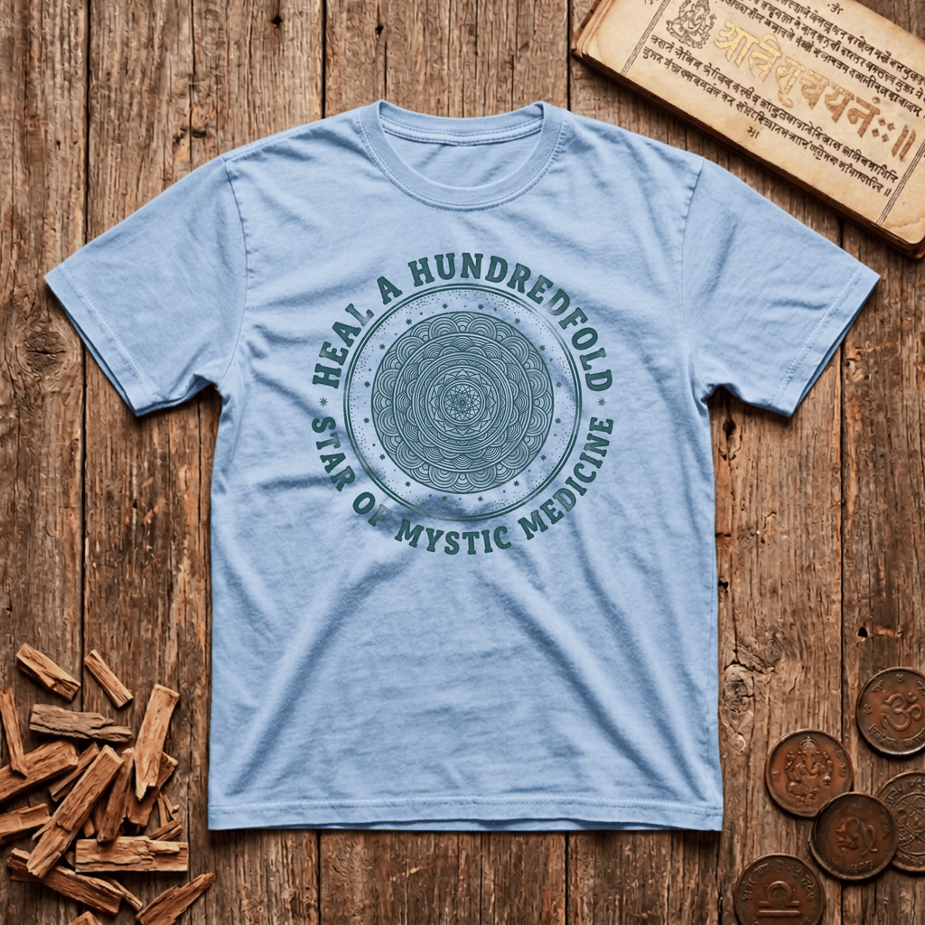 Shatabhisha - Heal A Hundredfold - Star of Mystic Medicine - Wood Cut - T-Shirt