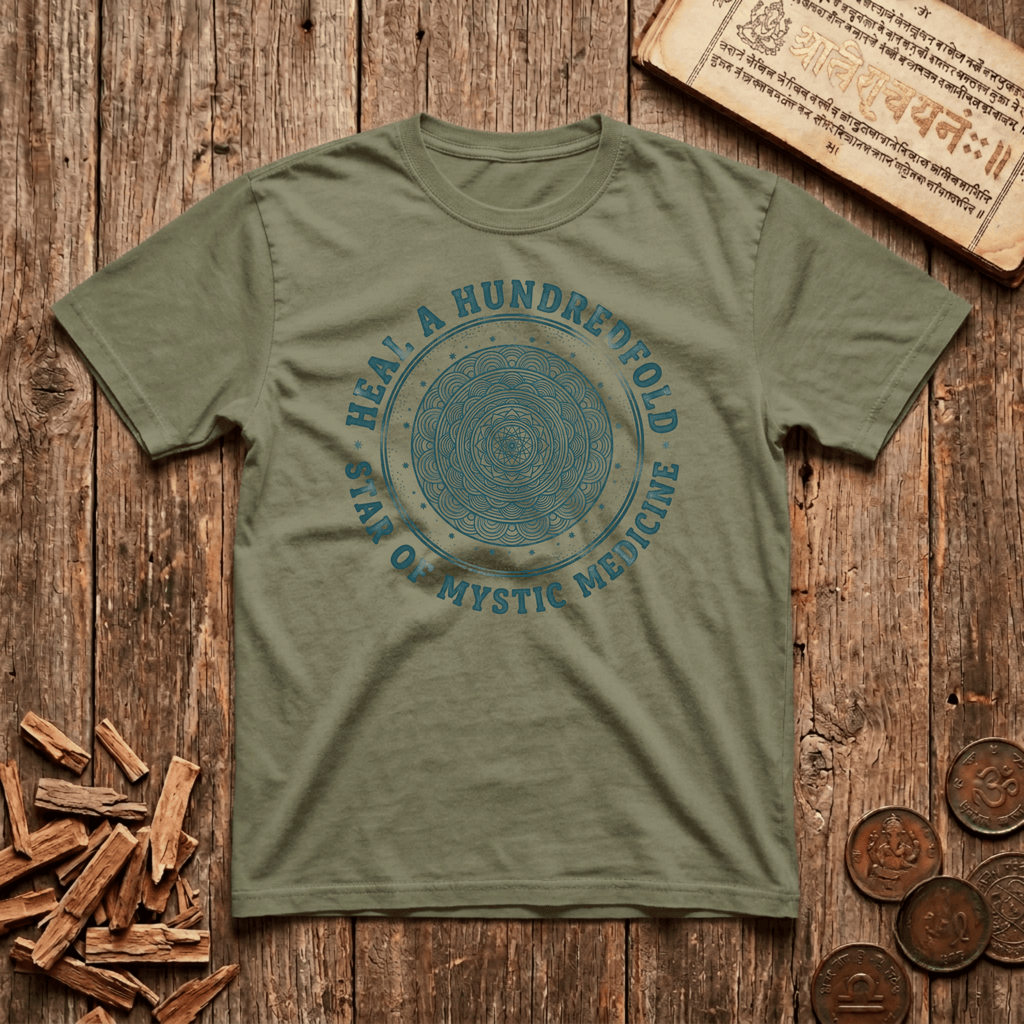 Shatabhisha - Heal A Hundredfold - Star of Mystic Medicine - Wood Cut - T-Shirt