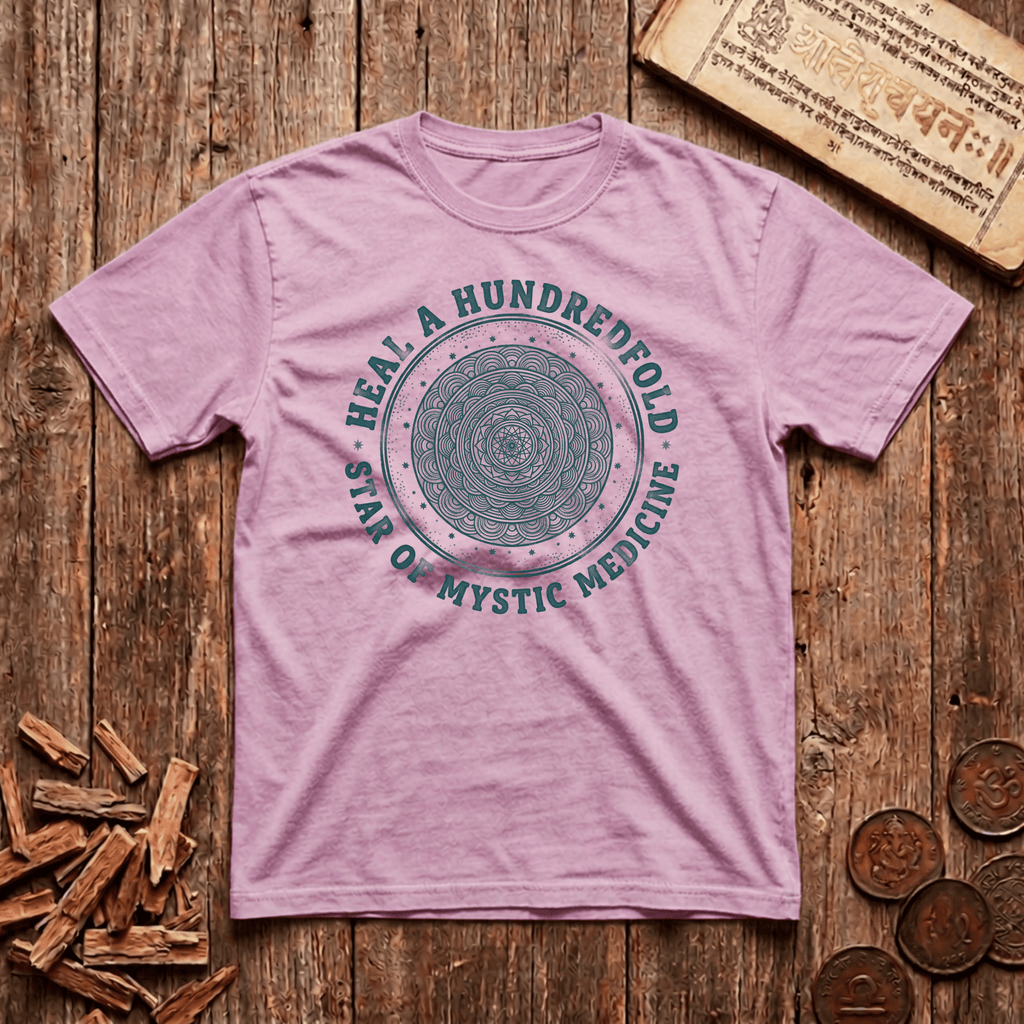 Shatabhisha - Heal A Hundredfold - Star of Mystic Medicine - Wood Cut - T-Shirt