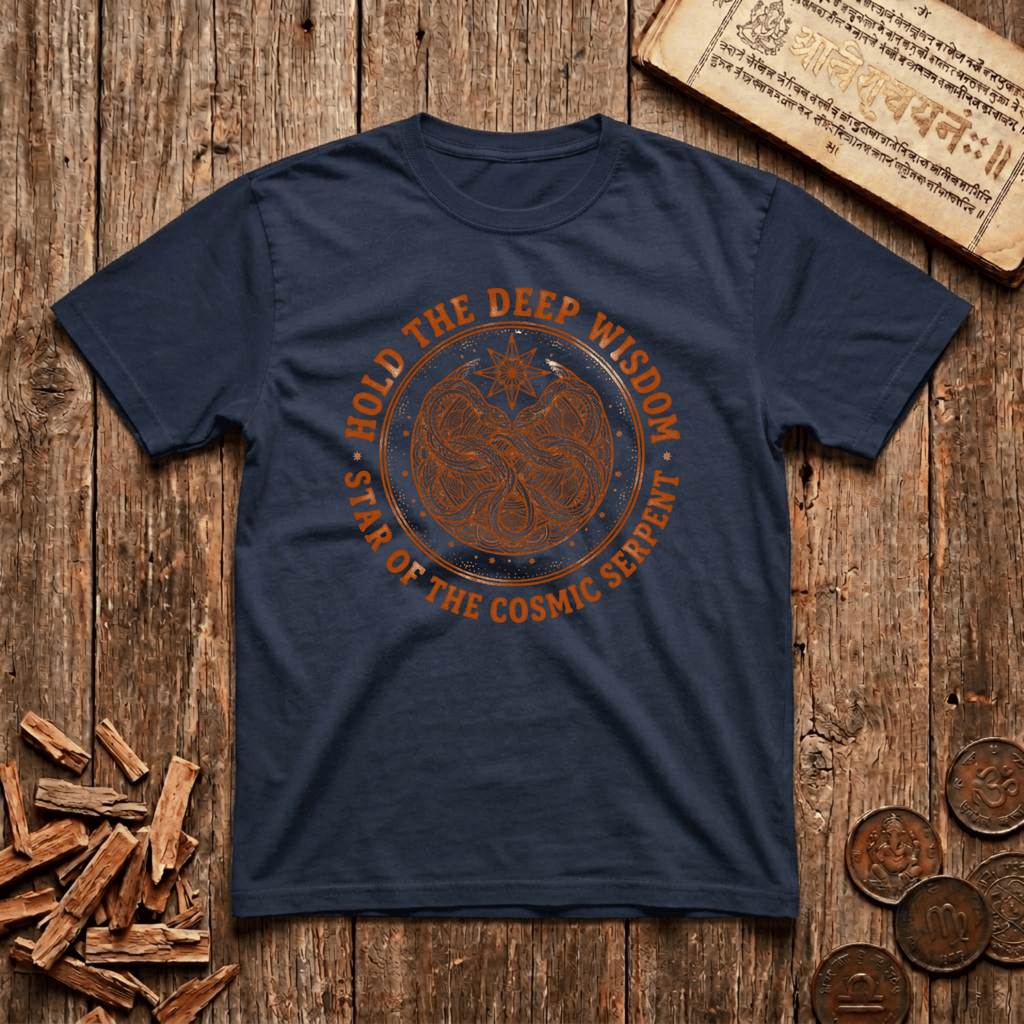 Uttara Bhadrapada - Hold The Deep Wisdom - Wood Cut - T-Shirt