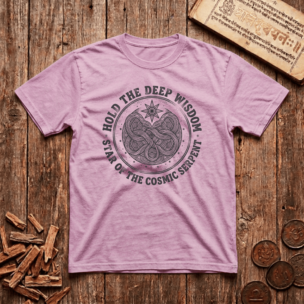 Uttara Bhadrapada - Hold The Deep Wisdom - Wood Cut - T-Shirt