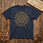 Abhijit - Victory Against All Odds - Hidden Star of Triumph - Wood Cut - T-Shirt