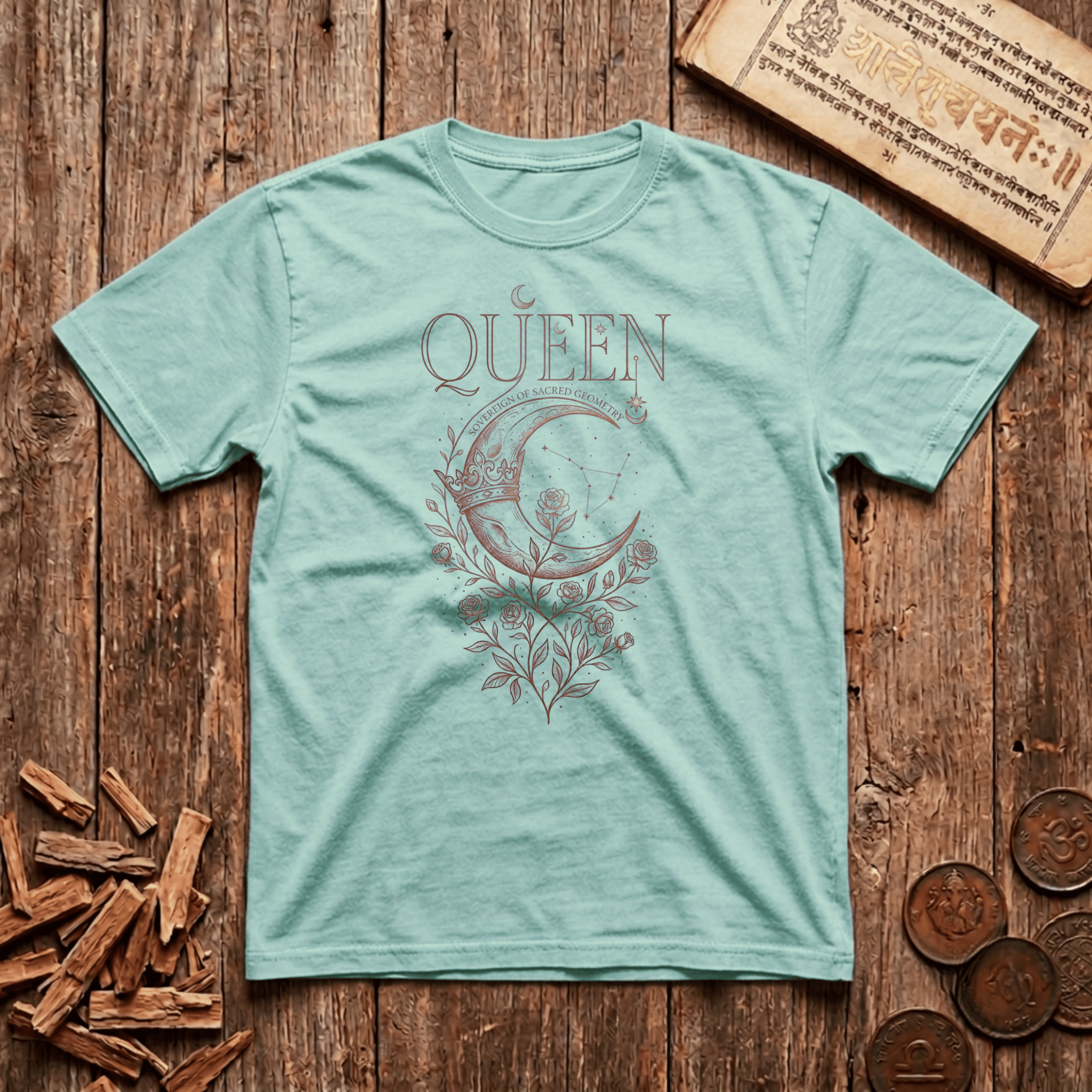 Queen of Sacred Geometry - Celestial Linework - T-Shirt