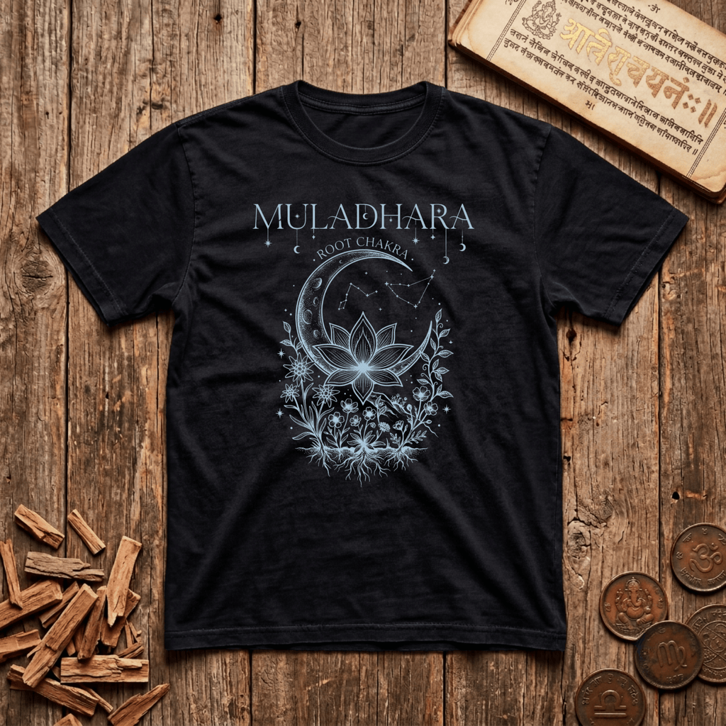 Root Chakra — Muladhara - Celestial Linework- T-Shirt