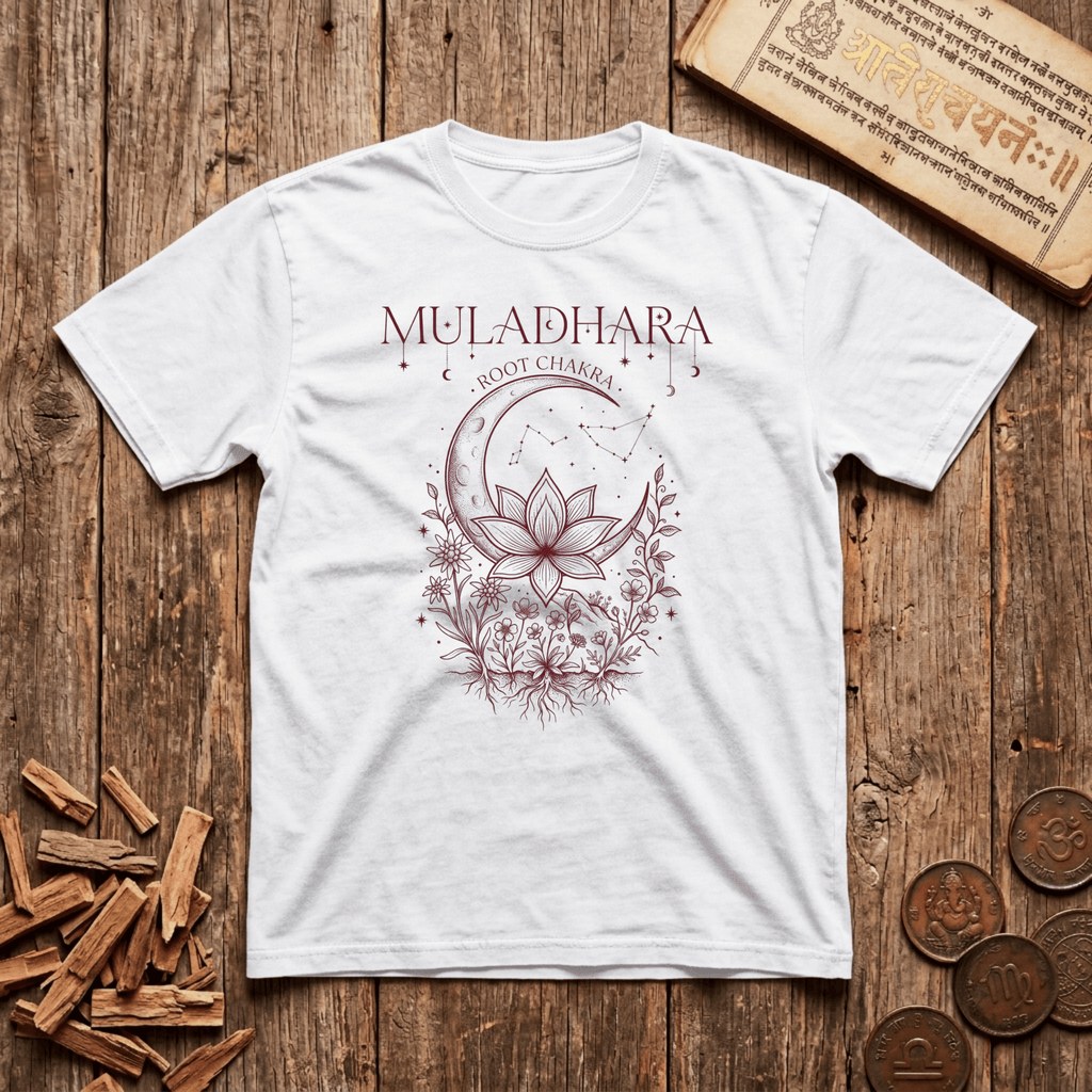 Root Chakra — Muladhara - Celestial Linework- T-Shirt