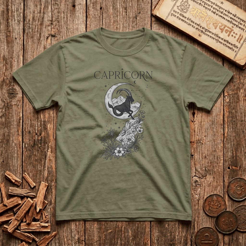 Capricorn — The Sea-Goat - Celestial Linework- T-Shirt