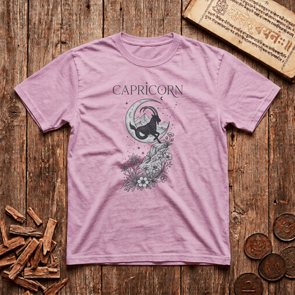 Capricorn — The Sea-Goat - Celestial Linework- T-Shirt