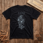 Leo — The Lion - Celestial Linework- T-Shirt