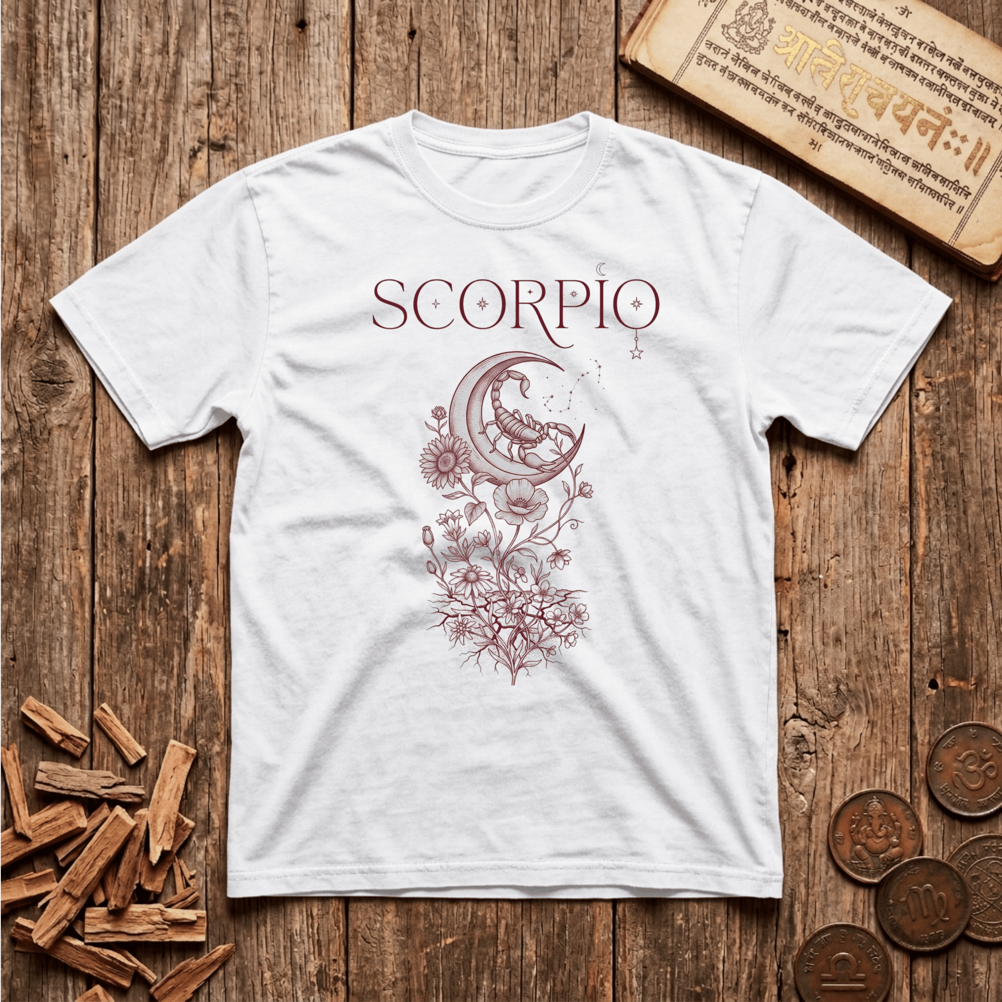 Scorpio — The Scorpion - Celestial Linework- T-Shirt