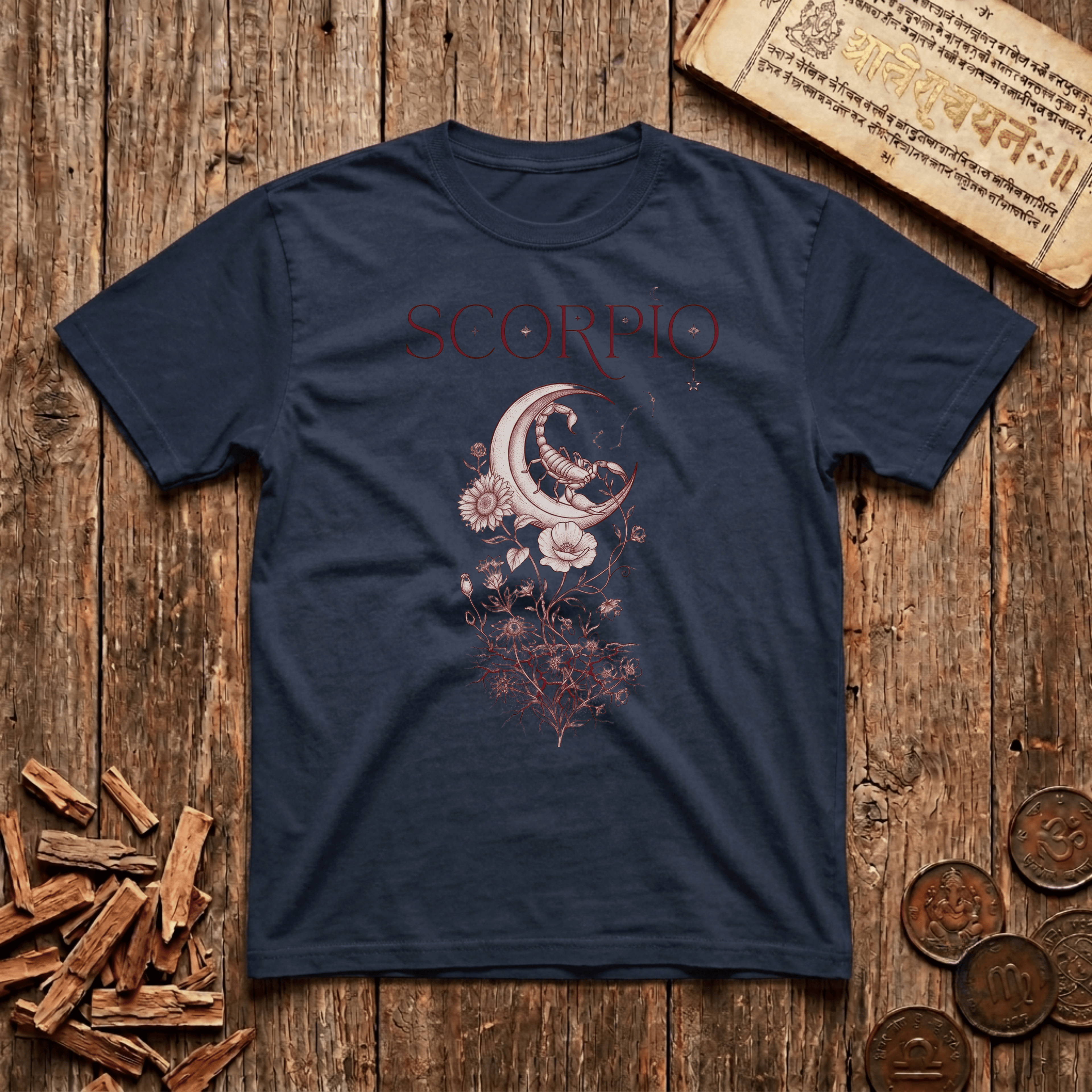 Scorpio — The Scorpion - Celestial Linework- T-Shirt