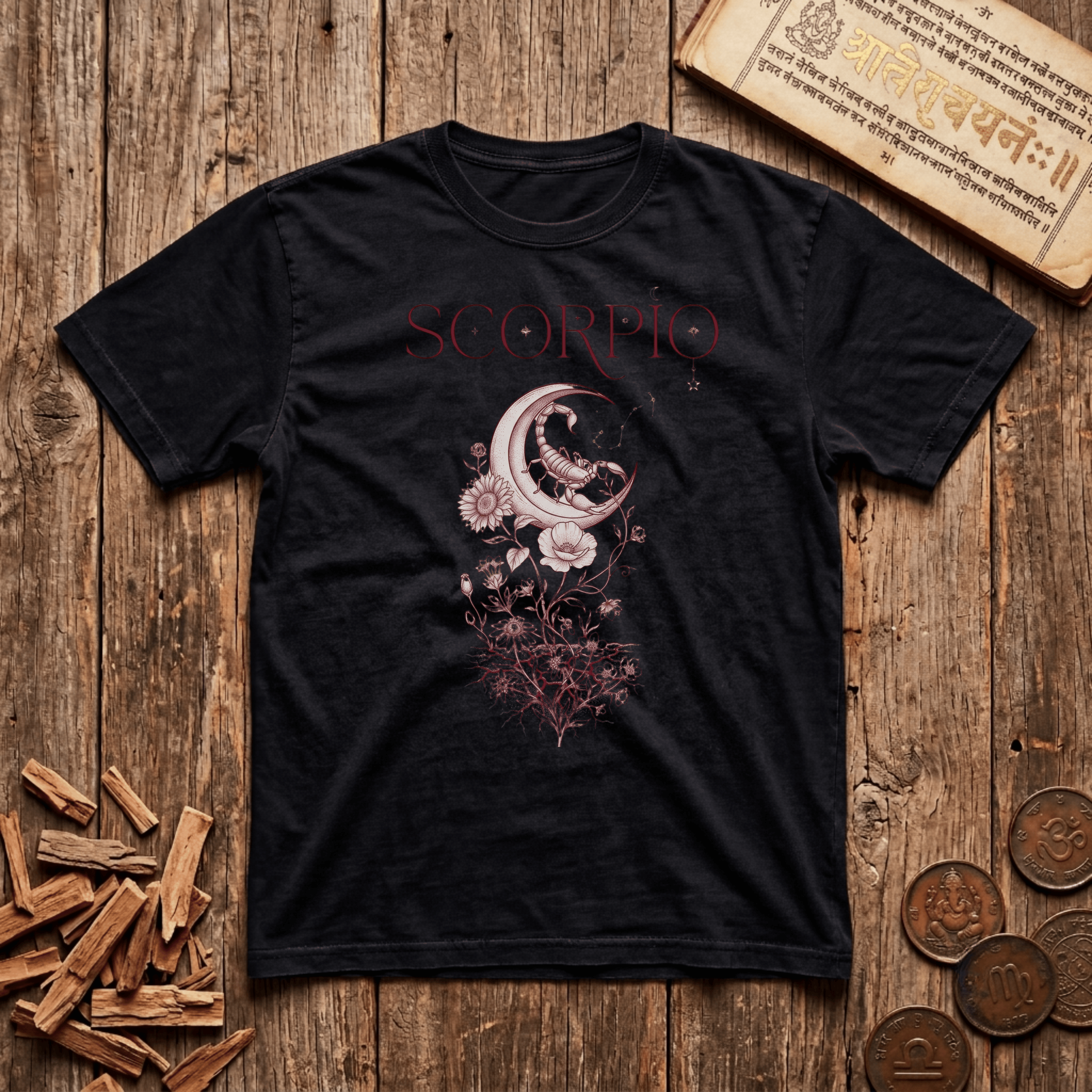 Scorpio — The Scorpion - Celestial Linework- T-Shirt