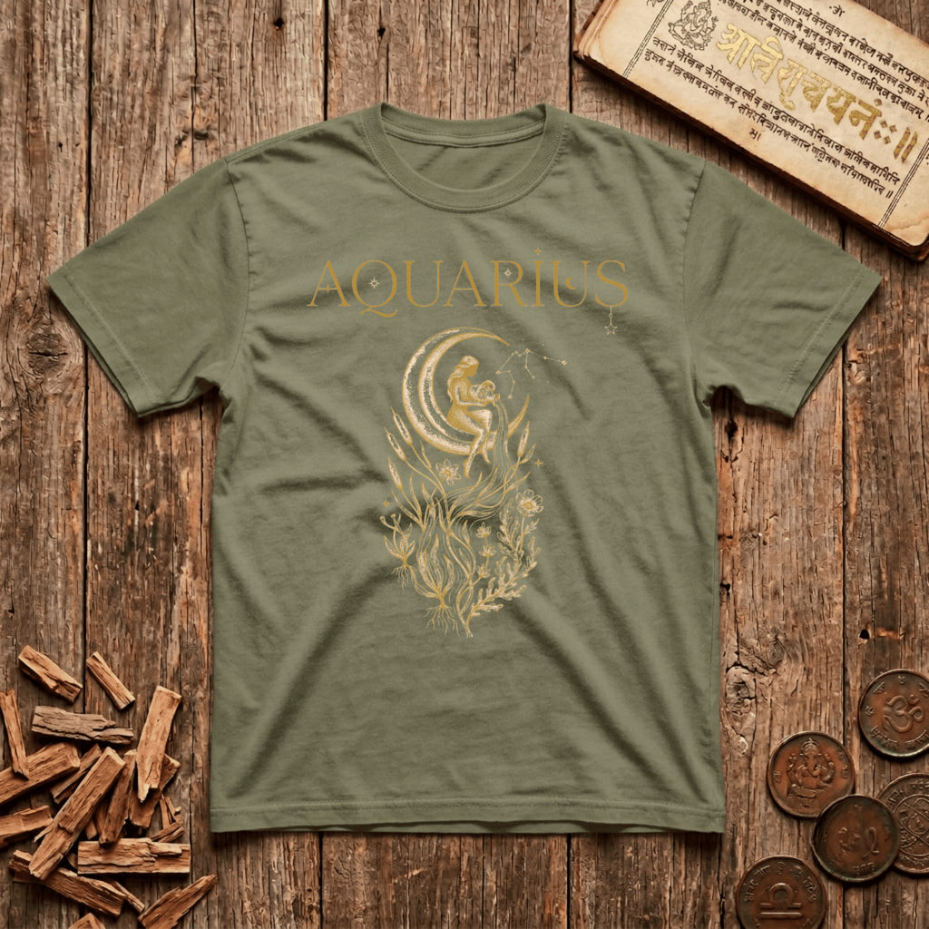 Aquarius — The Water Bearer - Celestial Linework- T-Shirt