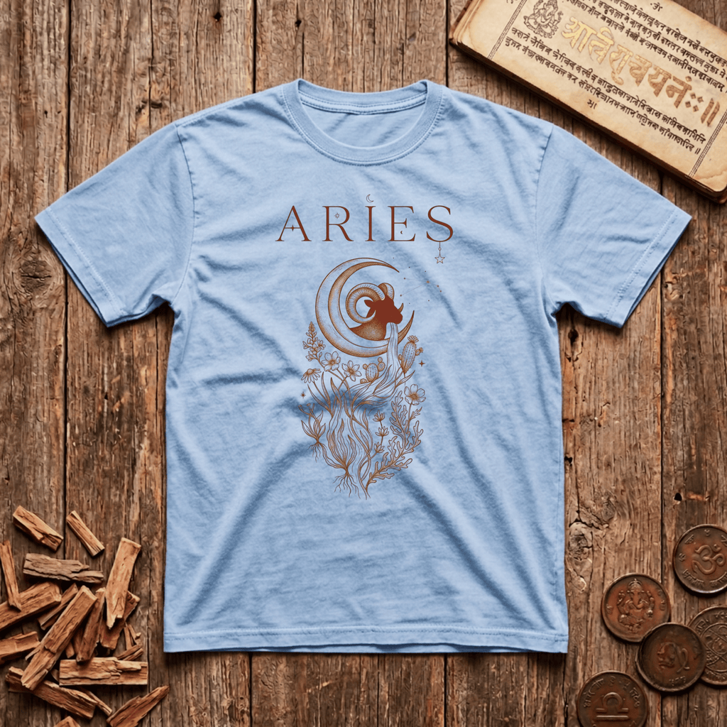 Aries — The Ram - Celestial Linework- T-Shirt