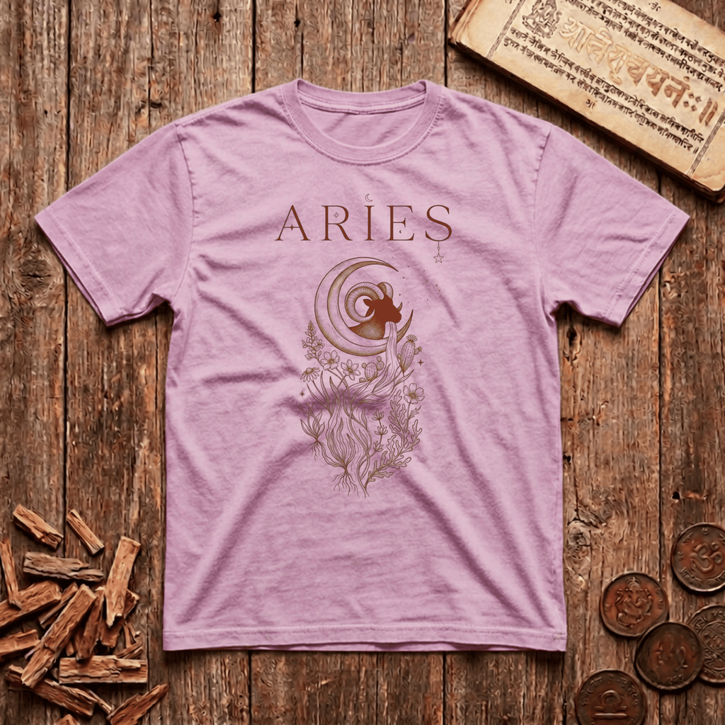 Aries — The Ram - Celestial Linework- T-Shirt