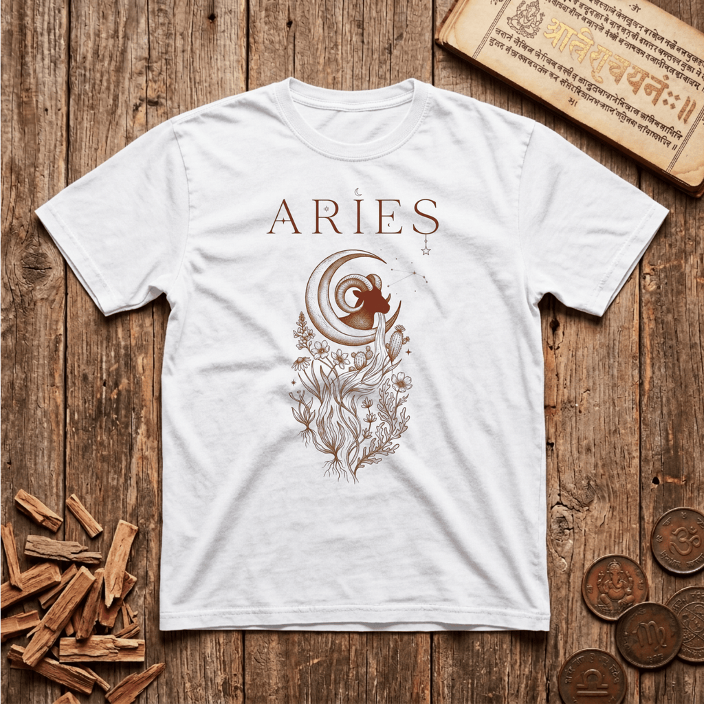Aries — The Ram - Celestial Linework- T-Shirt