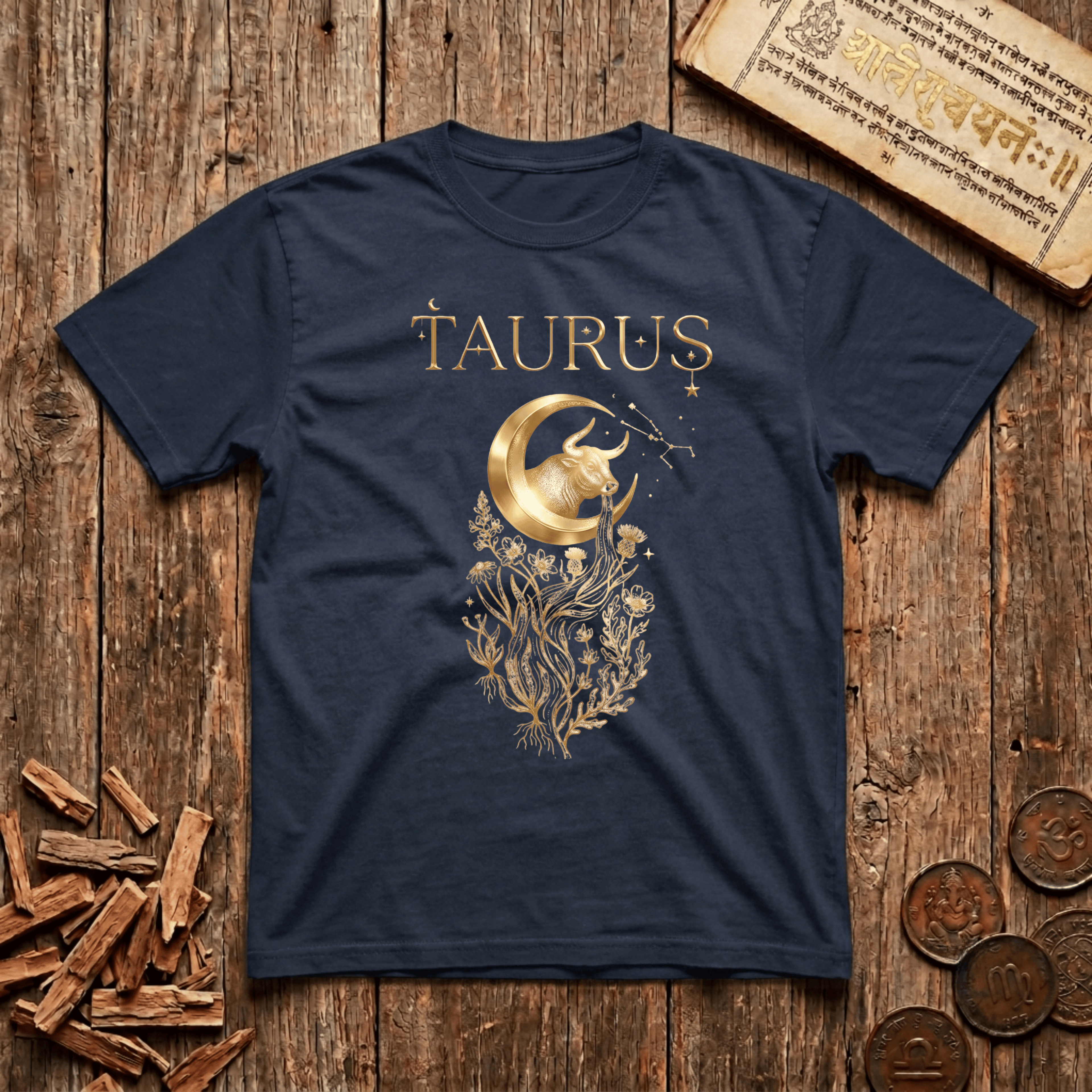 Taurus — The Bull - Celestial Linework- T-Shirt