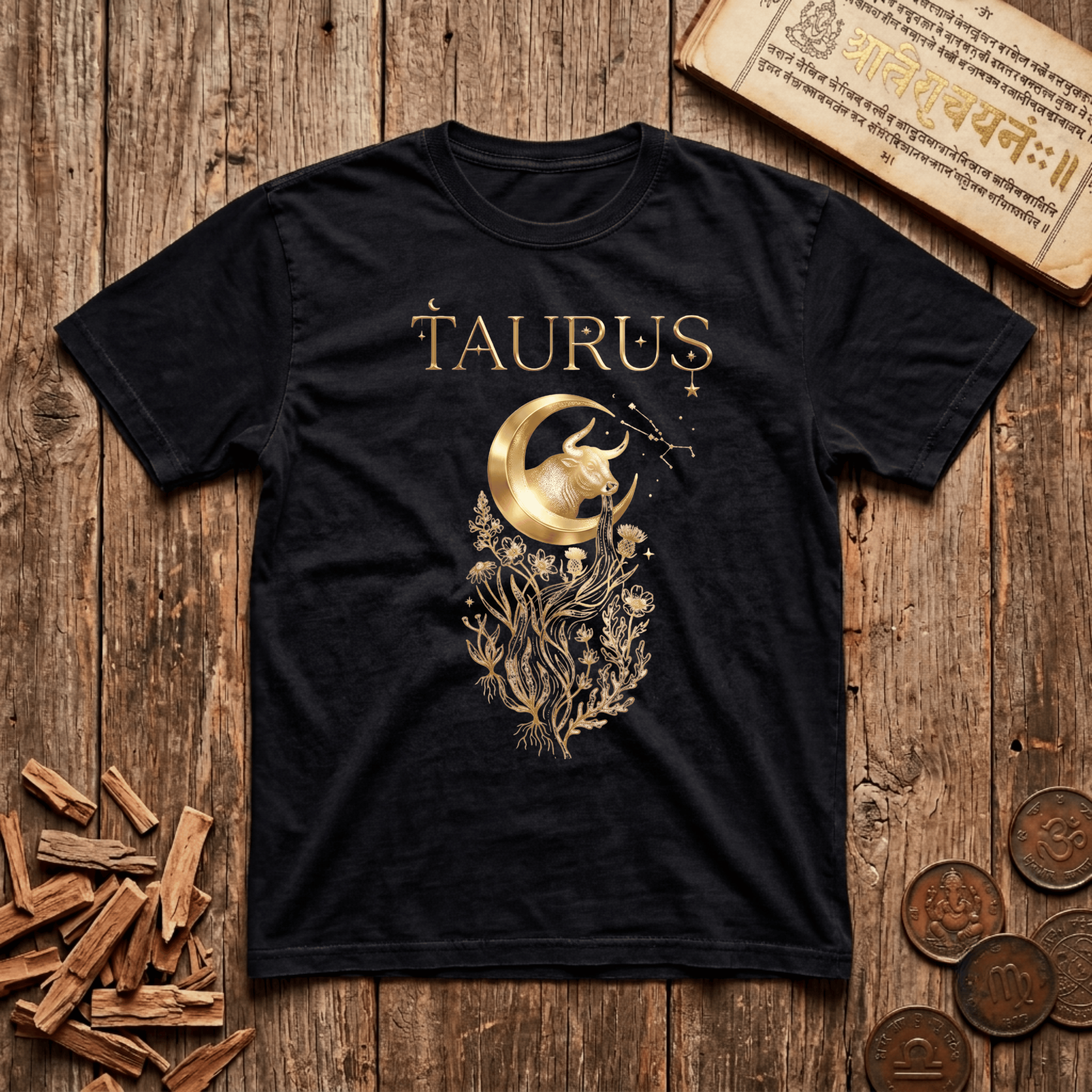 Taurus — The Bull - Celestial Linework- T-Shirt
