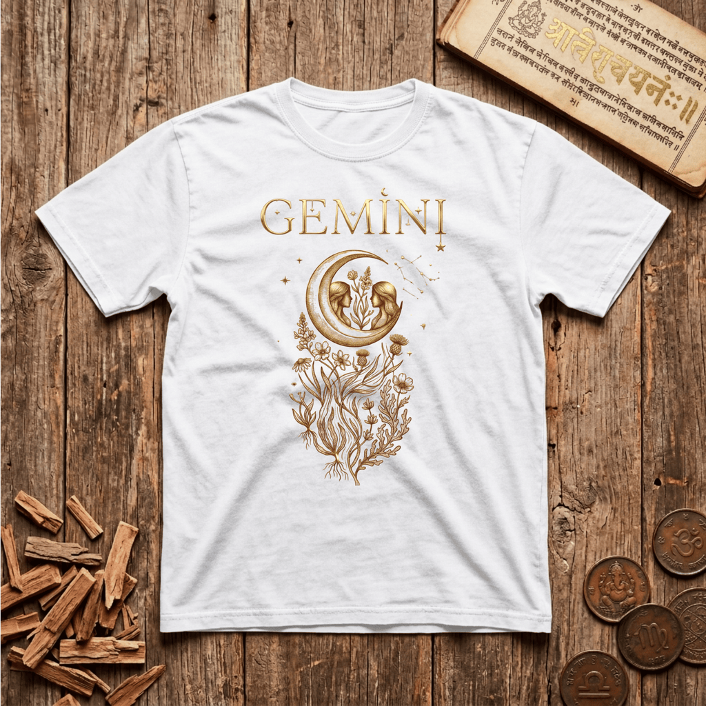 Gemini — The Twins - Celestial Linework- T-Shirt