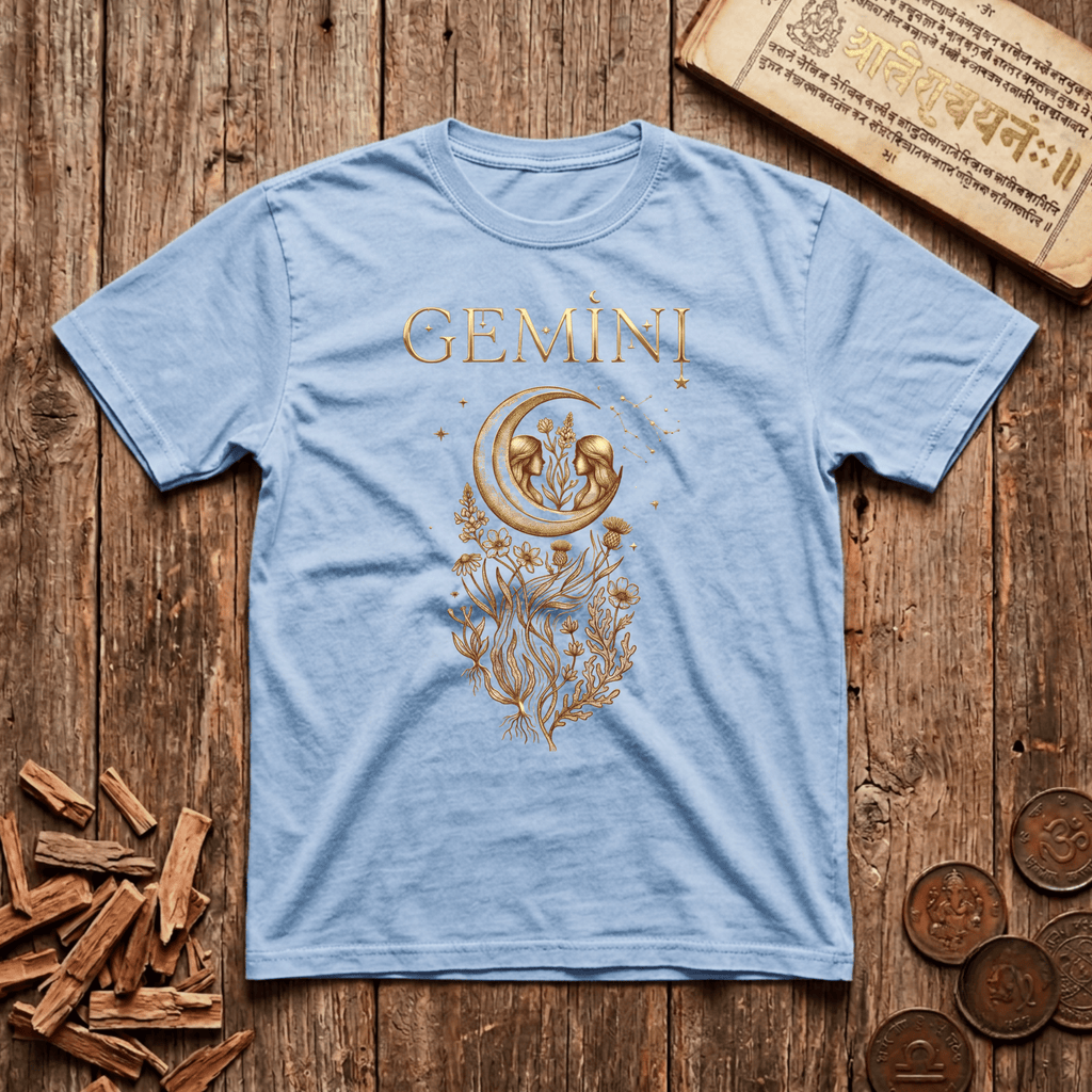 Gemini — The Twins - Celestial Linework- T-Shirt