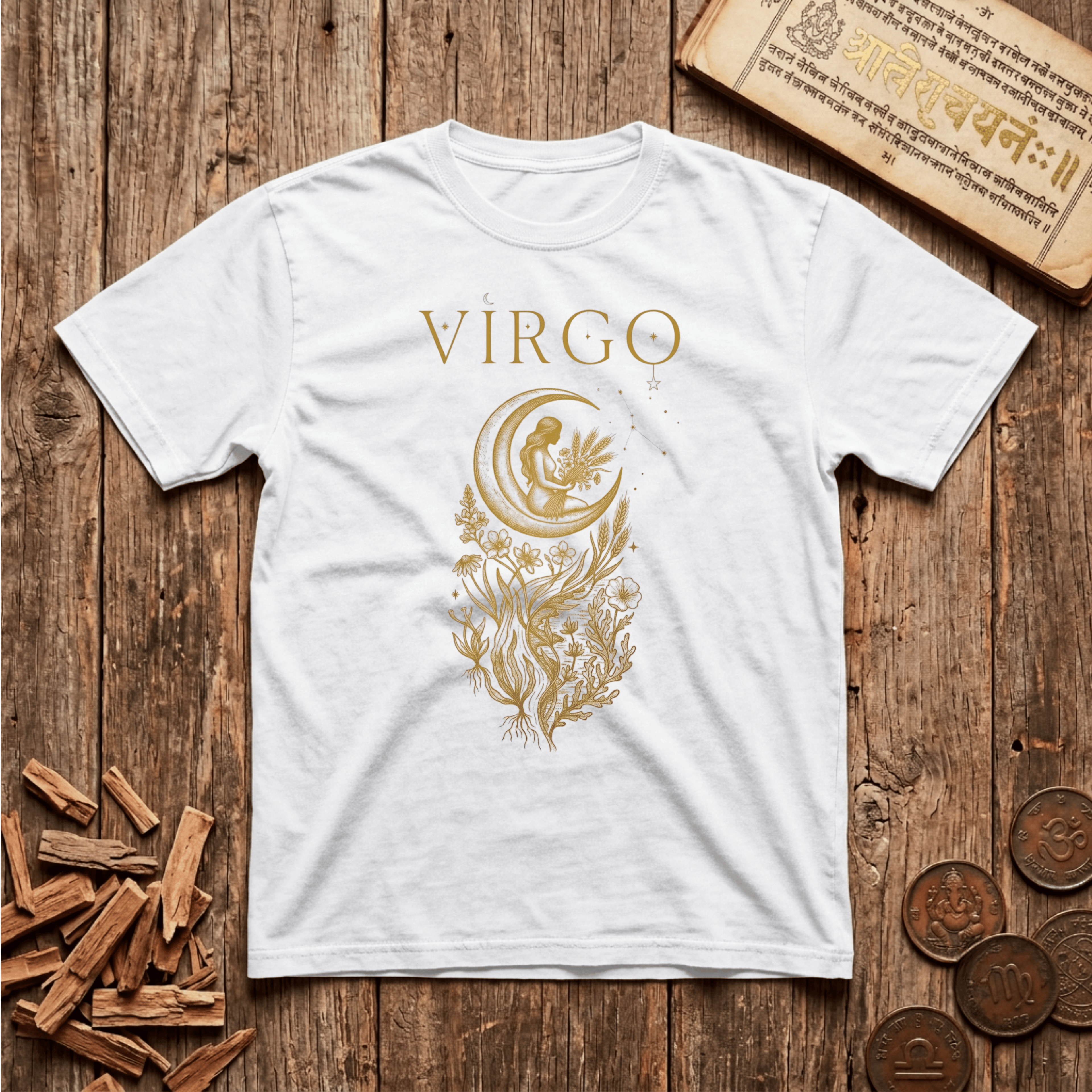Virgo — The Maiden - Celestial Linework- T-Shirt
