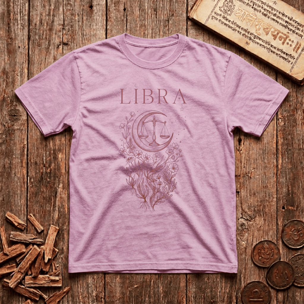 Libra — The Scales - Celestial Linework- T-Shirt