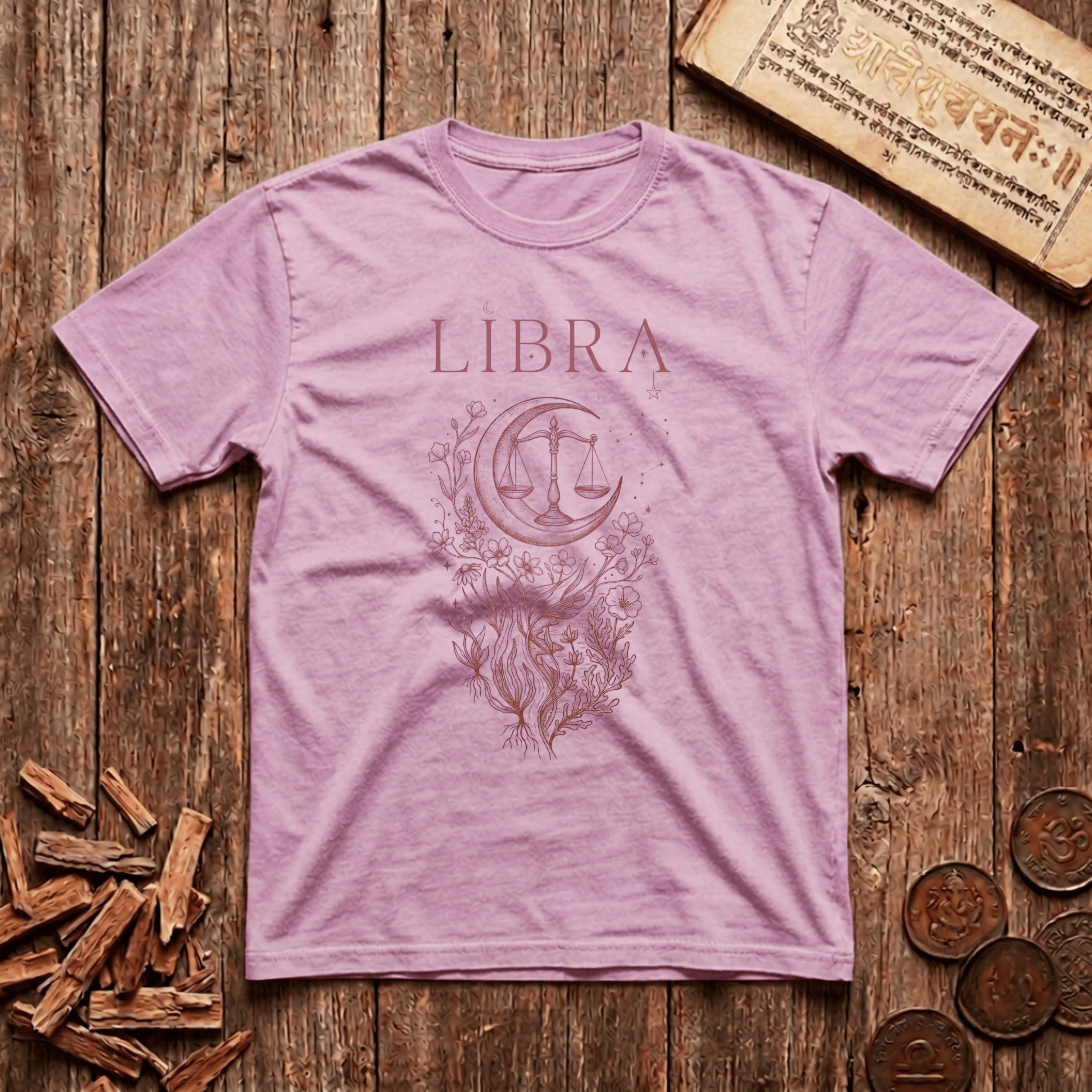 Libra — The Scales - Celestial Linework- T-Shirt