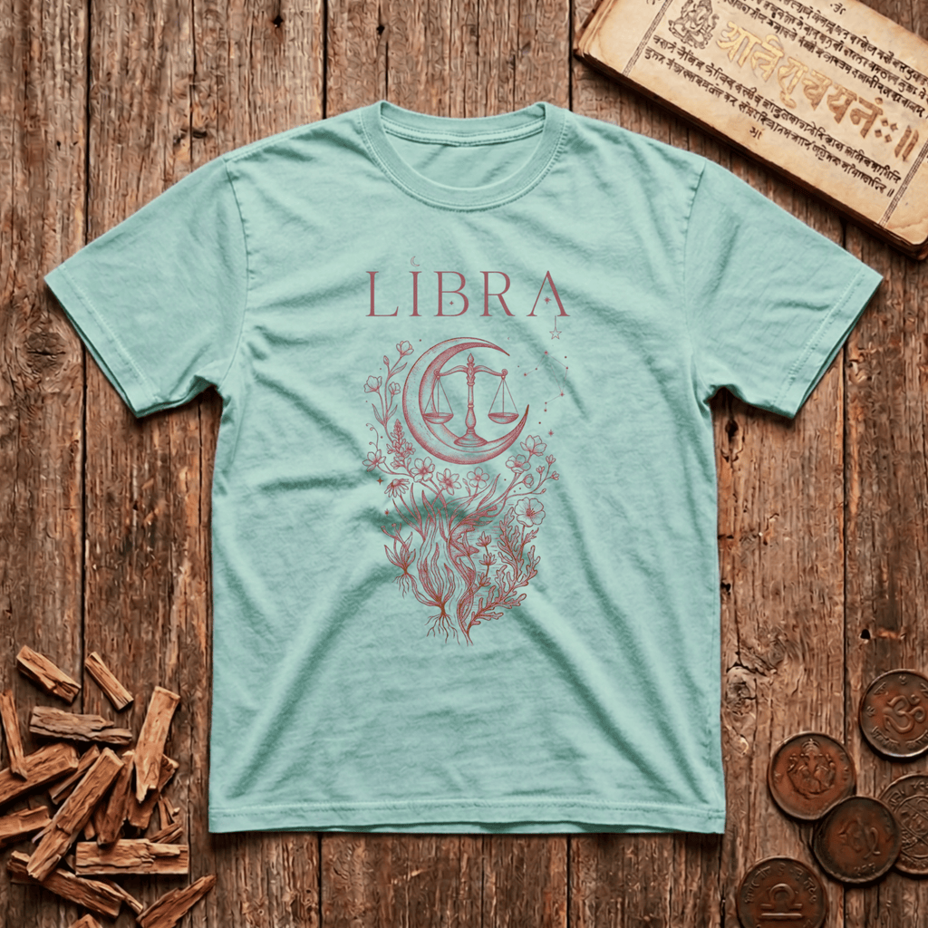 Libra — The Scales - Celestial Linework- T-Shirt