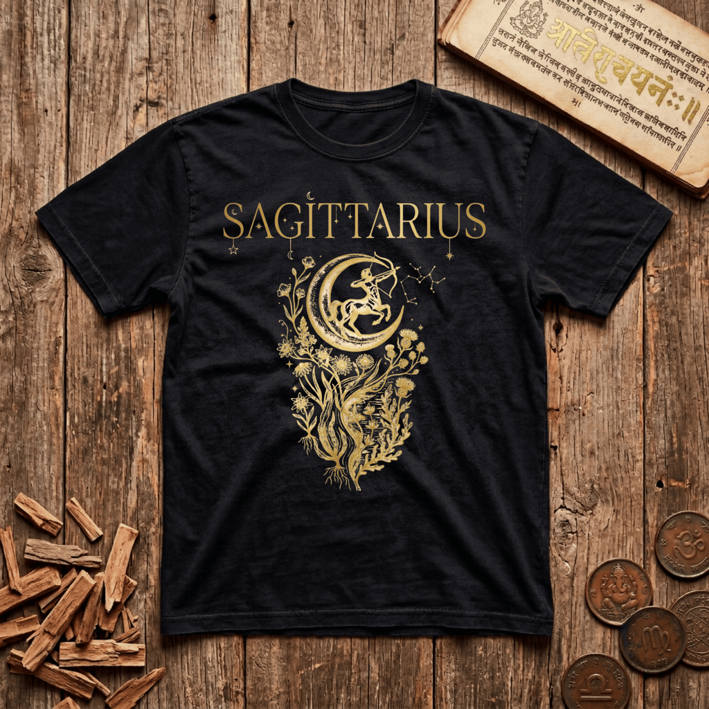 Sagittarius — The Archer - Celestial Linework- T-Shirt