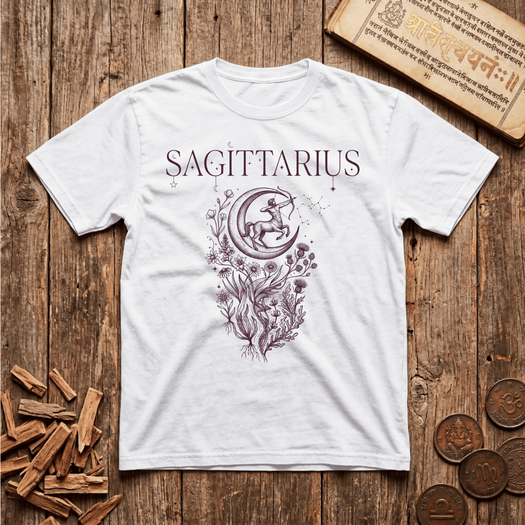 Sagittarius — The Archer - Celestial Linework- T-Shirt