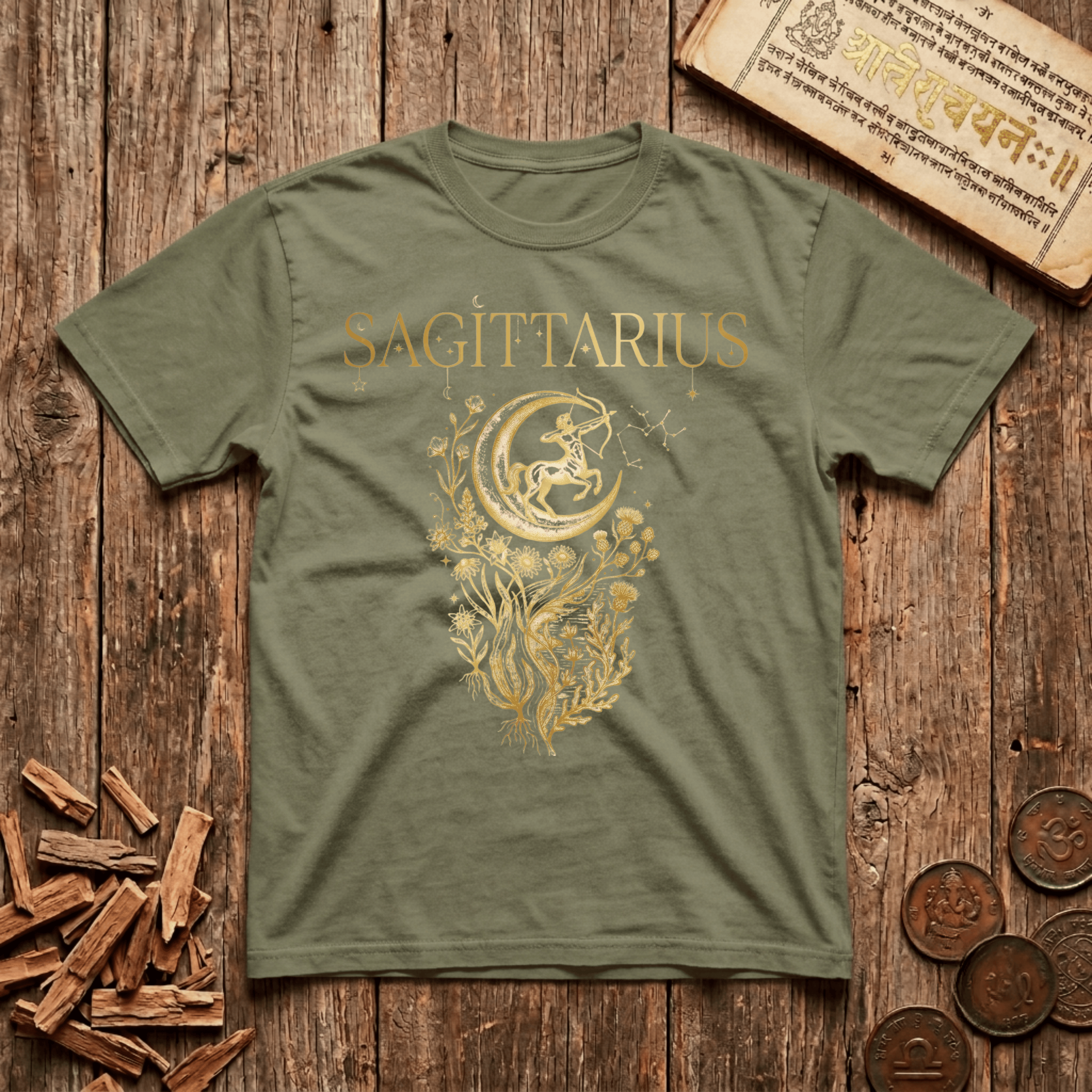 Sagittarius — The Archer - Celestial Linework- T-Shirt