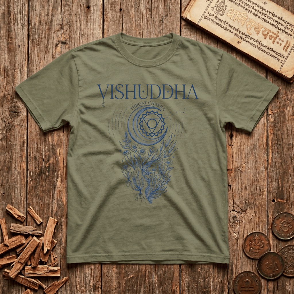 Throat Chakra — Vishuddha - Celestial Linework- T-Shirt