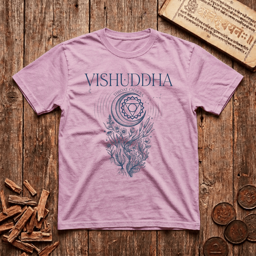 Throat Chakra — Vishuddha - Celestial Linework- T-Shirt