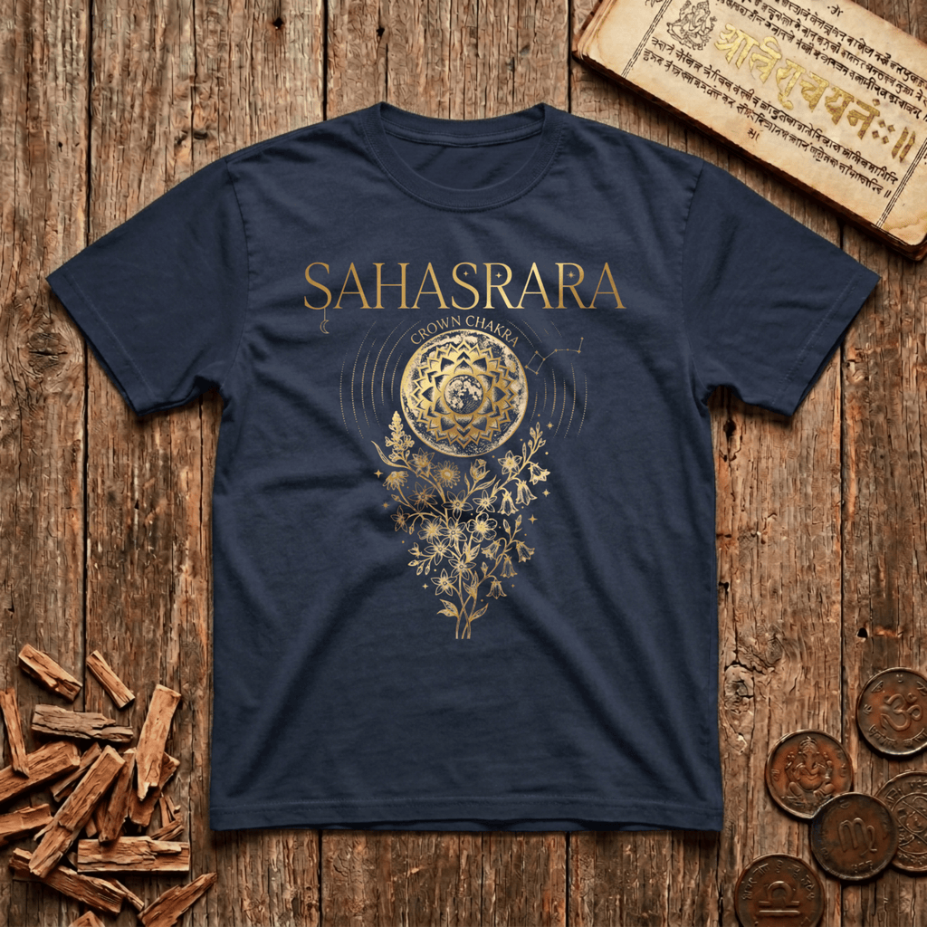 Crown Chakra — Sahasrara - Celestial Linework- T-Shirt