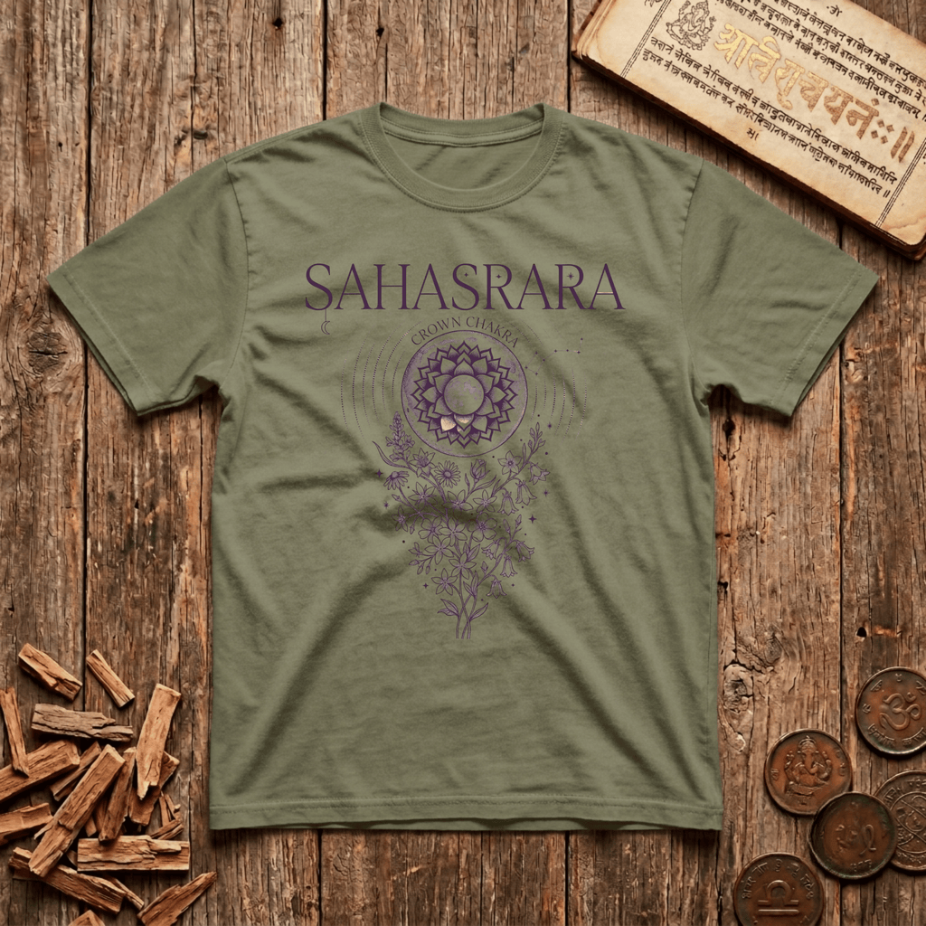 Crown Chakra — Sahasrara - Celestial Linework- T-Shirt