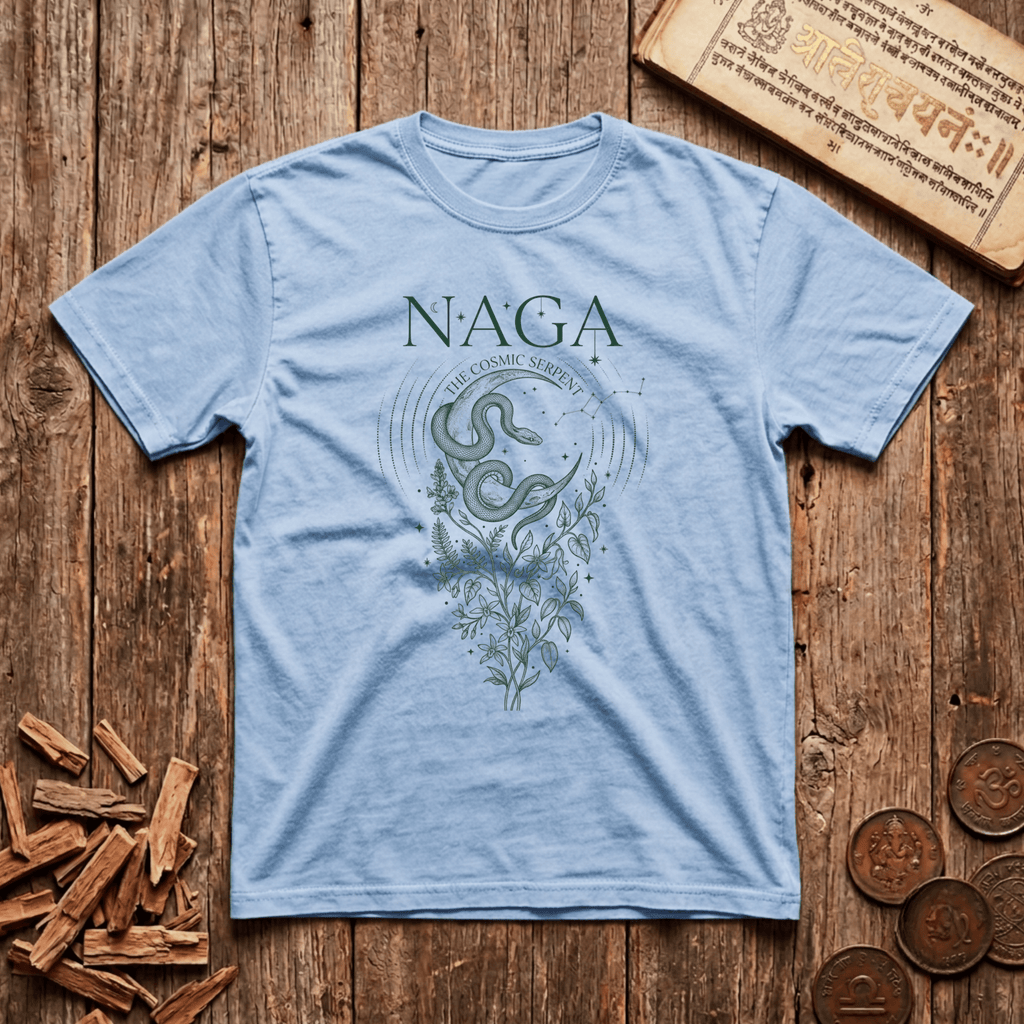 Naga — The Cosmic Serpent - Celestial Linework- T-Shirt
